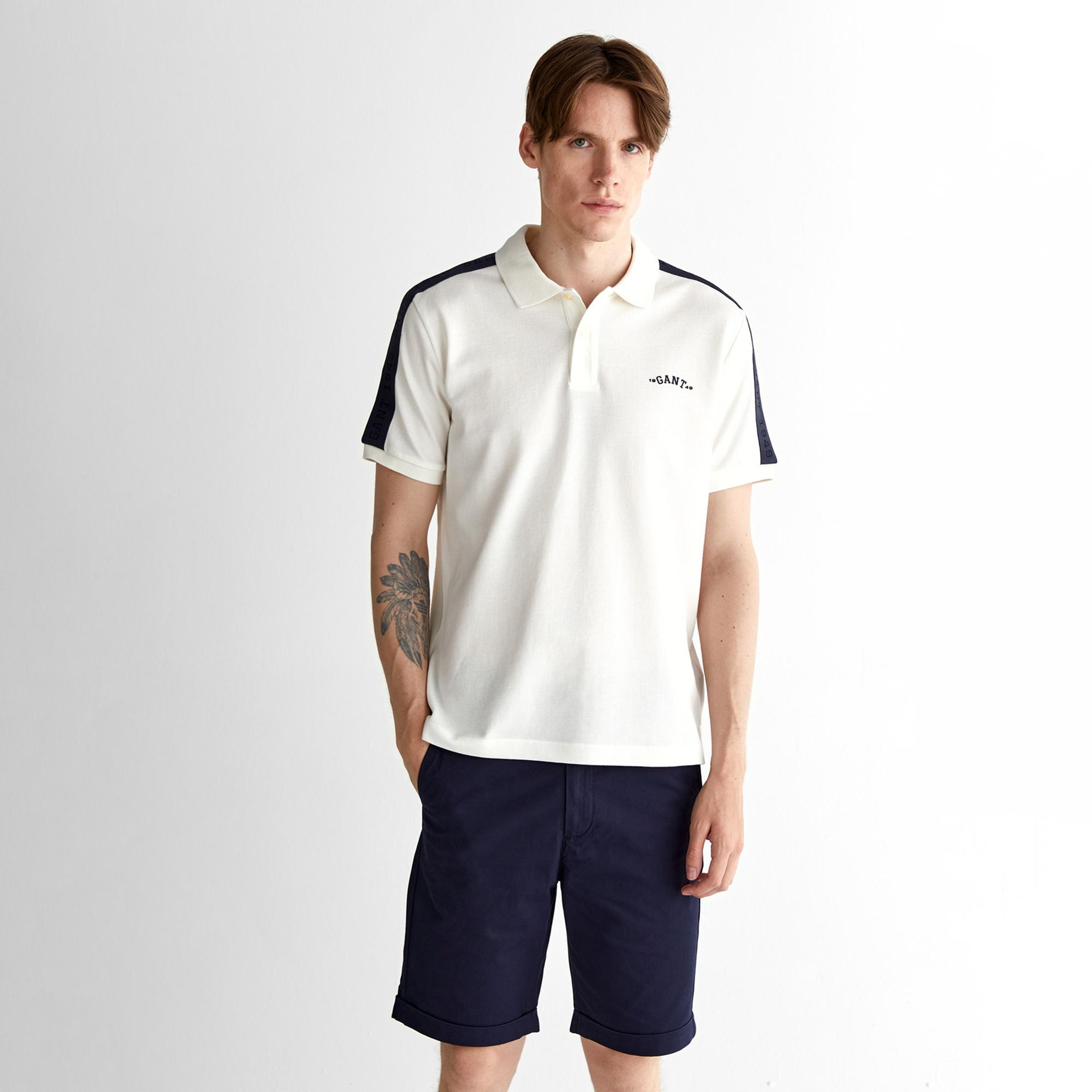 GANT Erkek Krem Regular Fit Logolu Polo