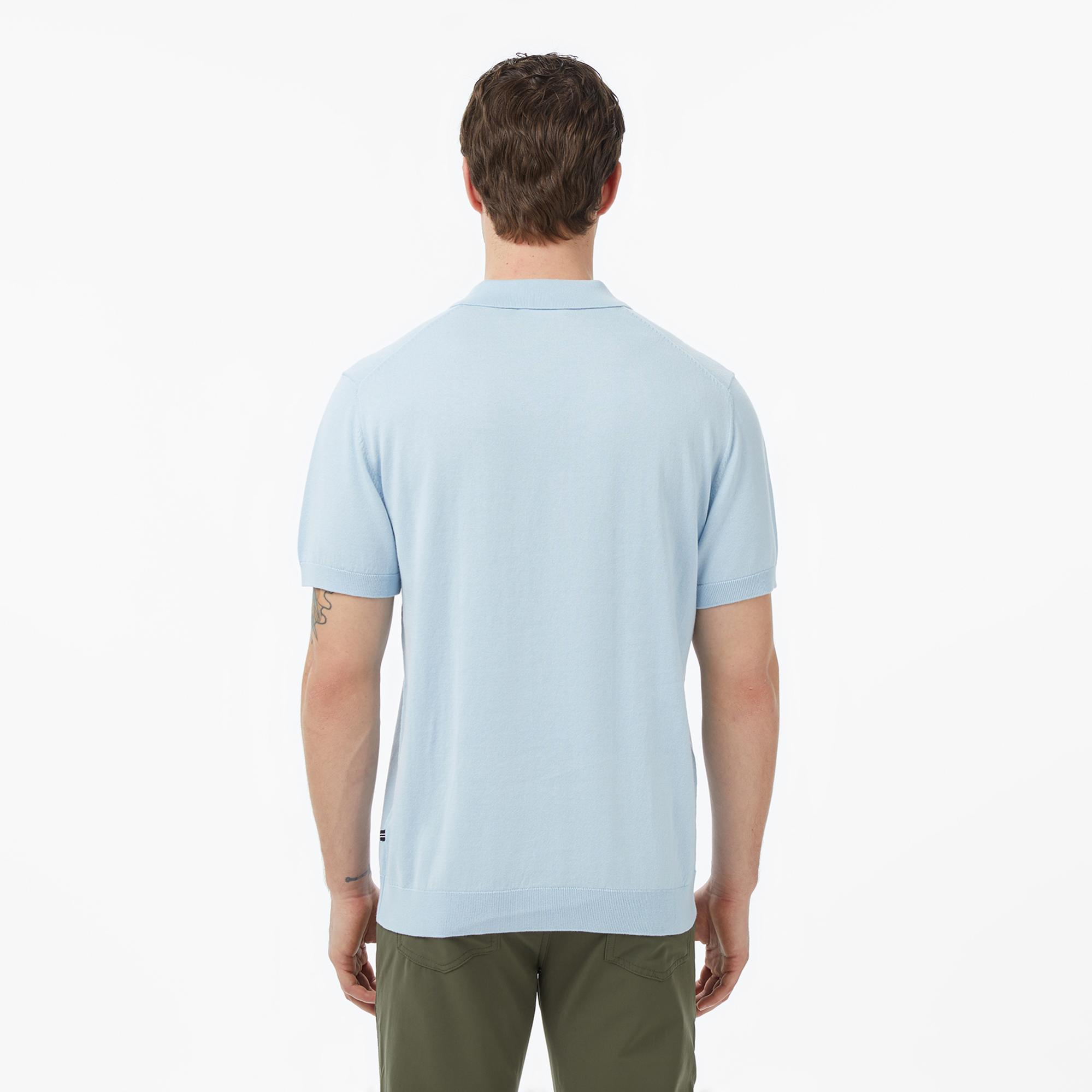 Nautica Erkek Mavi Regular Fit Kısa Kollu Triko