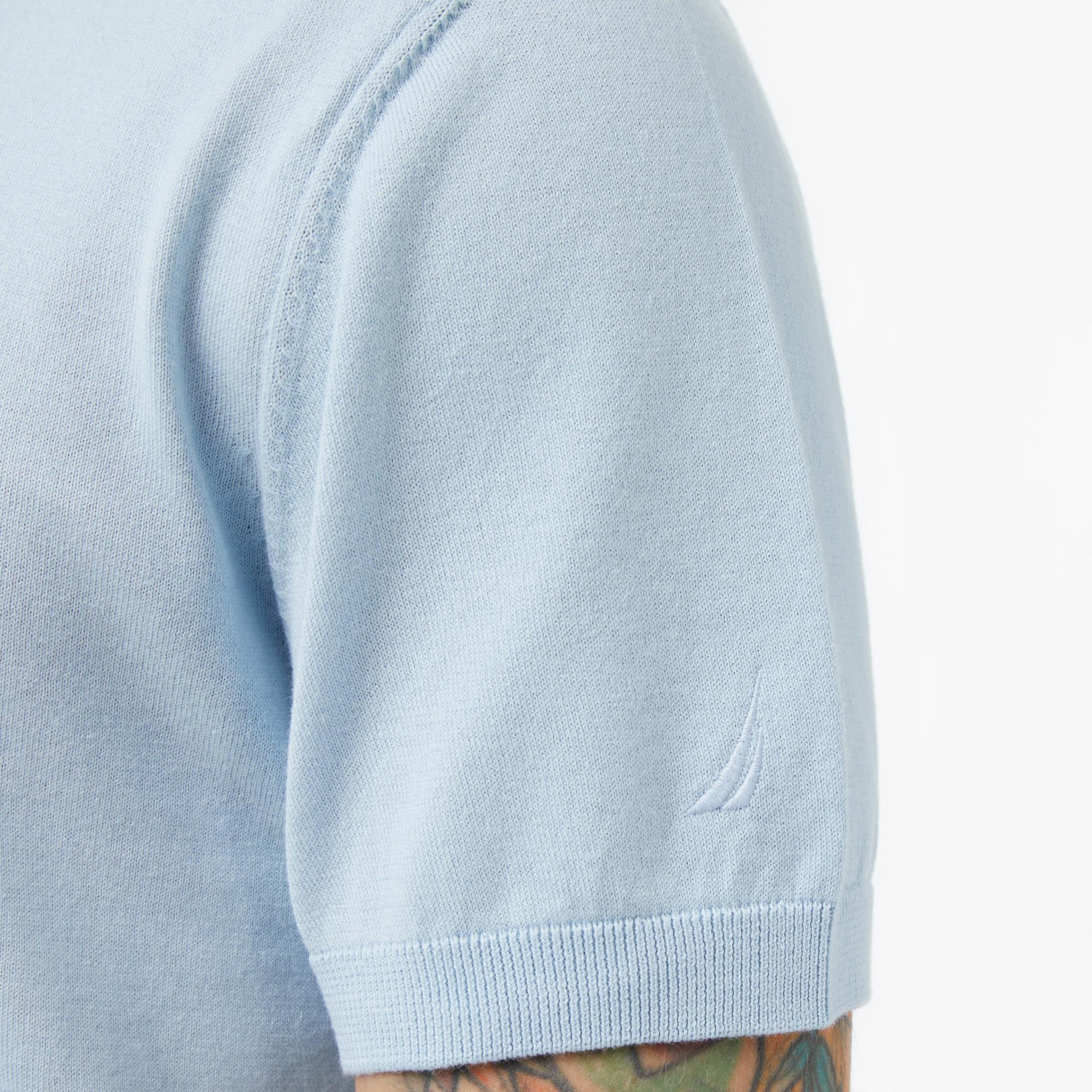 Nautica Erkek Mavi Regular Fit Kısa Kollu Triko