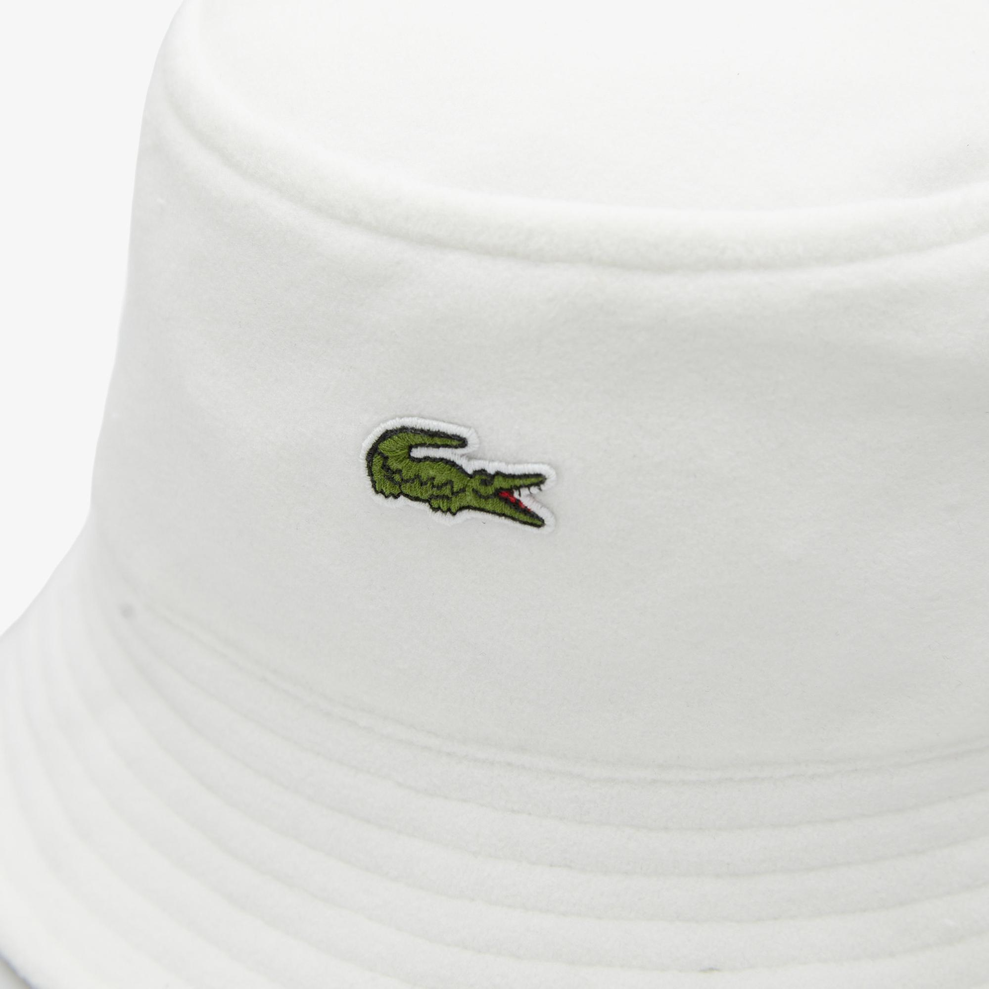 Lacoste Unisex Baskılı Beyaz Şapka