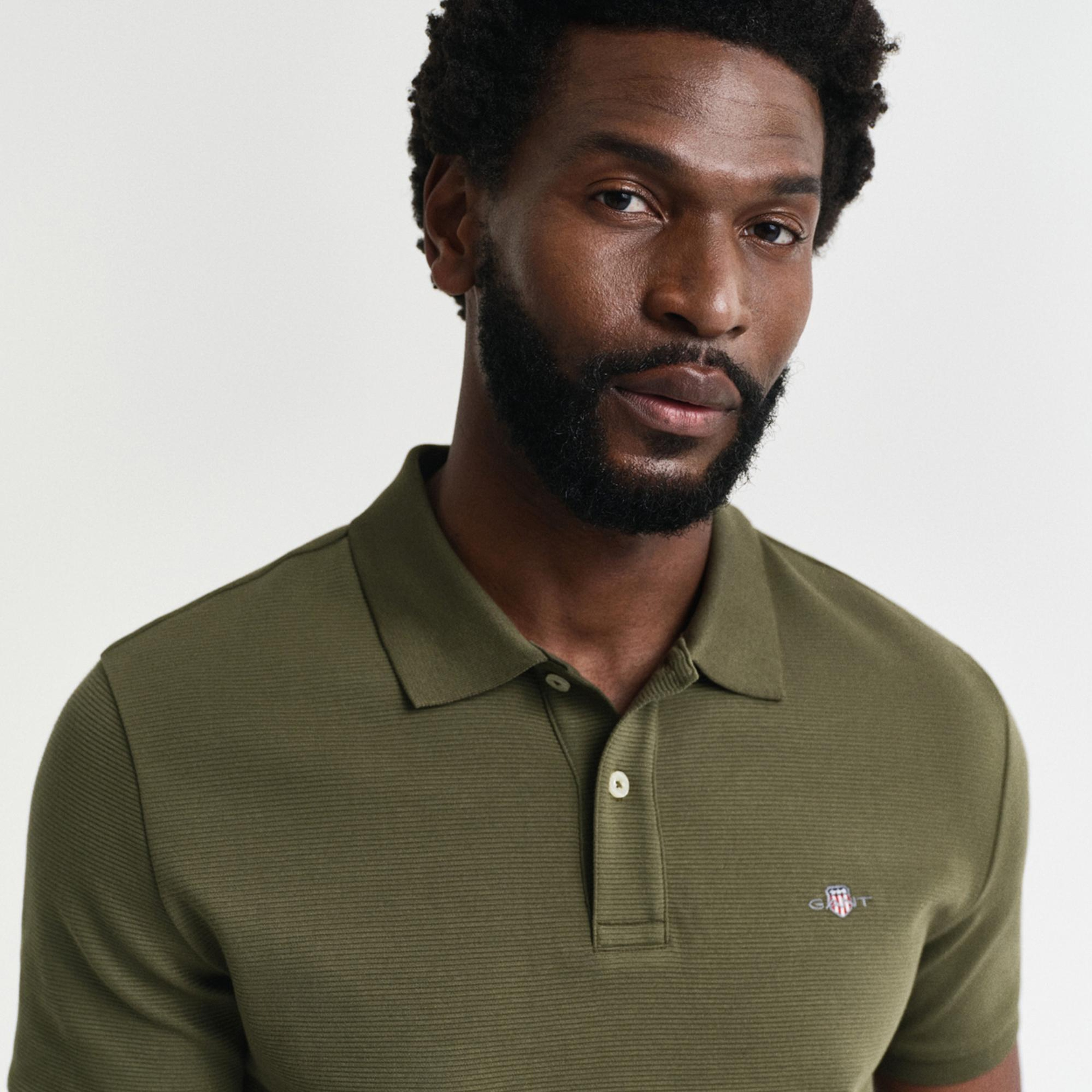 GANT Erkek Yeşil Regular Fit Polo