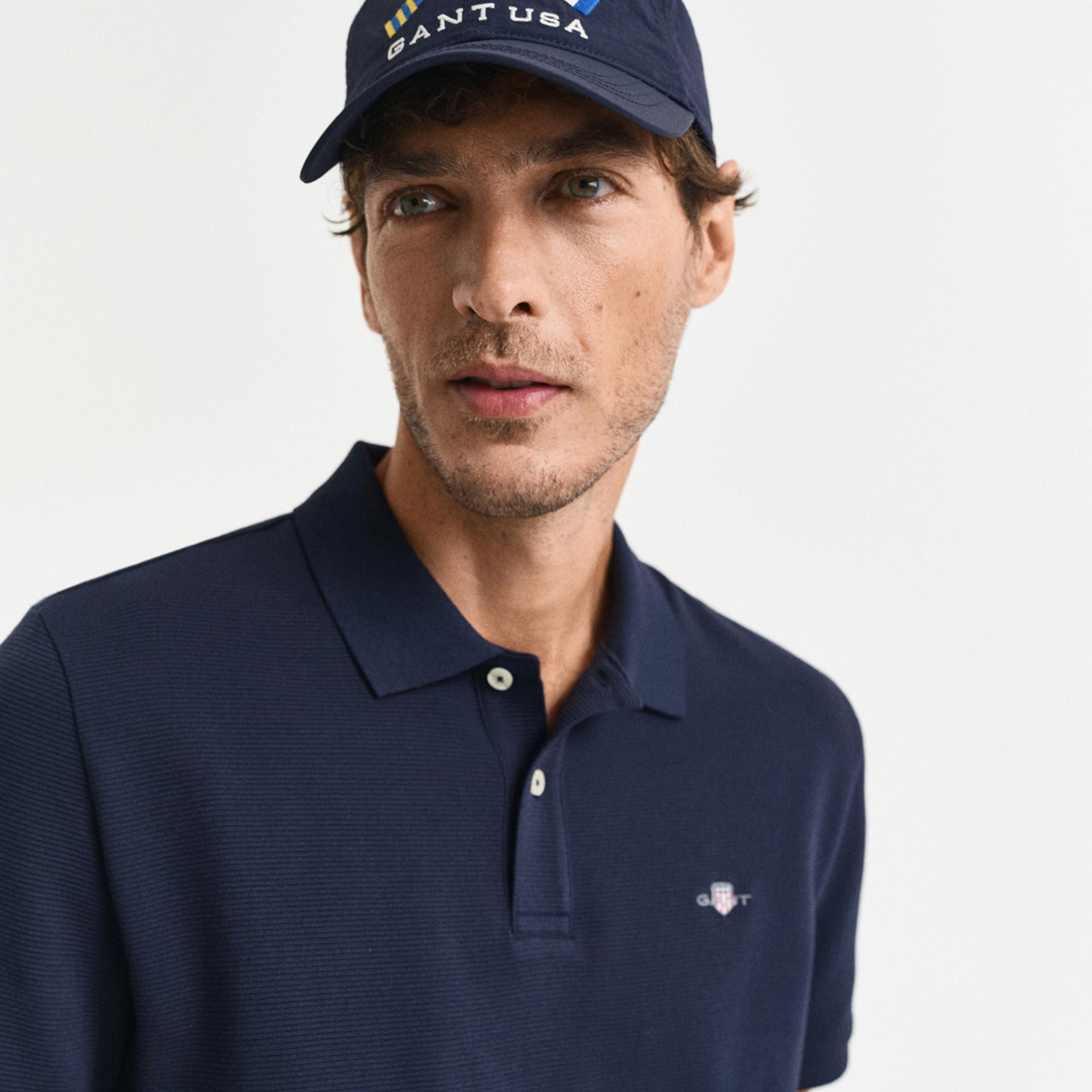 GANT Erkek Lacivert Regular Fit Polo