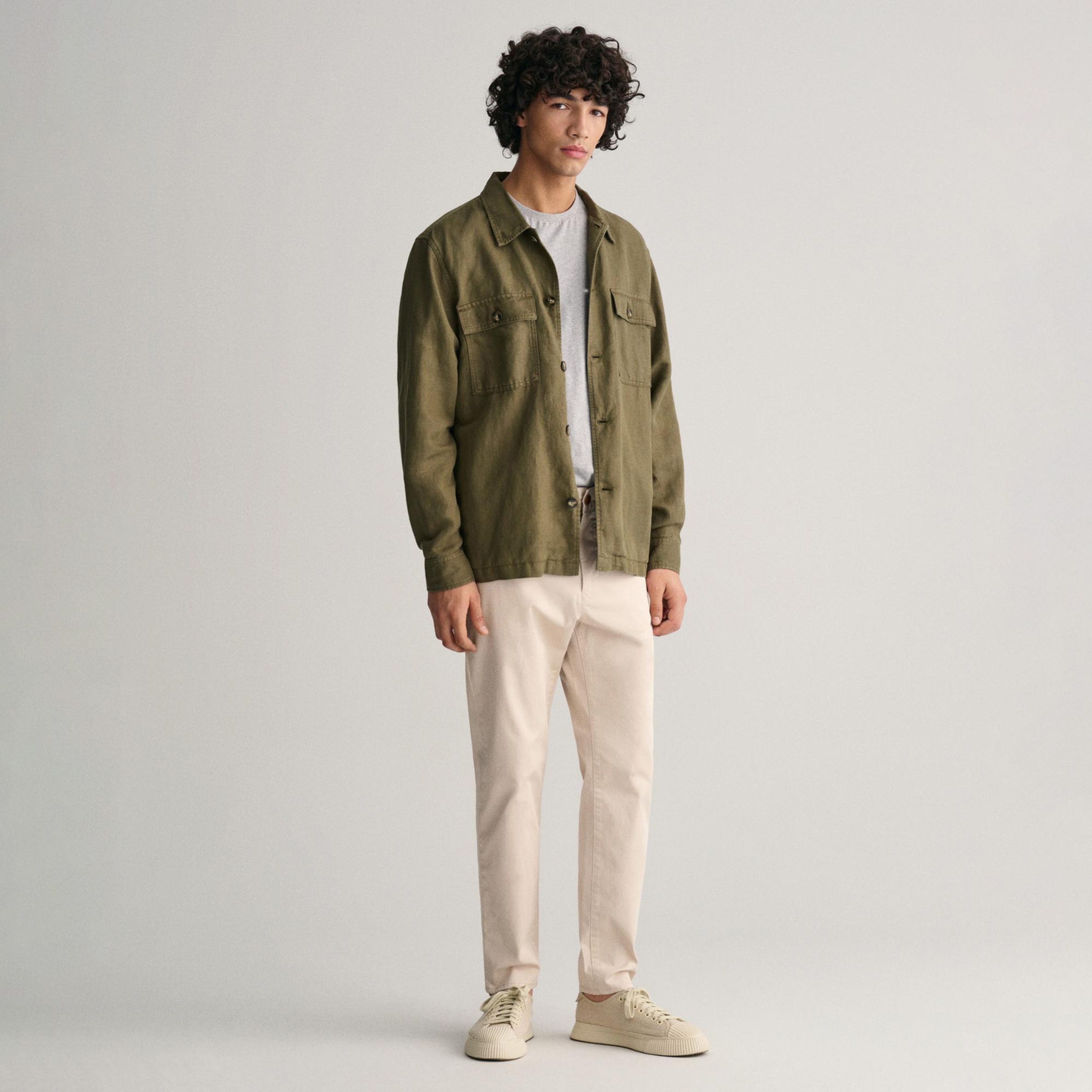 GANT Erkek Krem Regular Fit Chino Pantolon