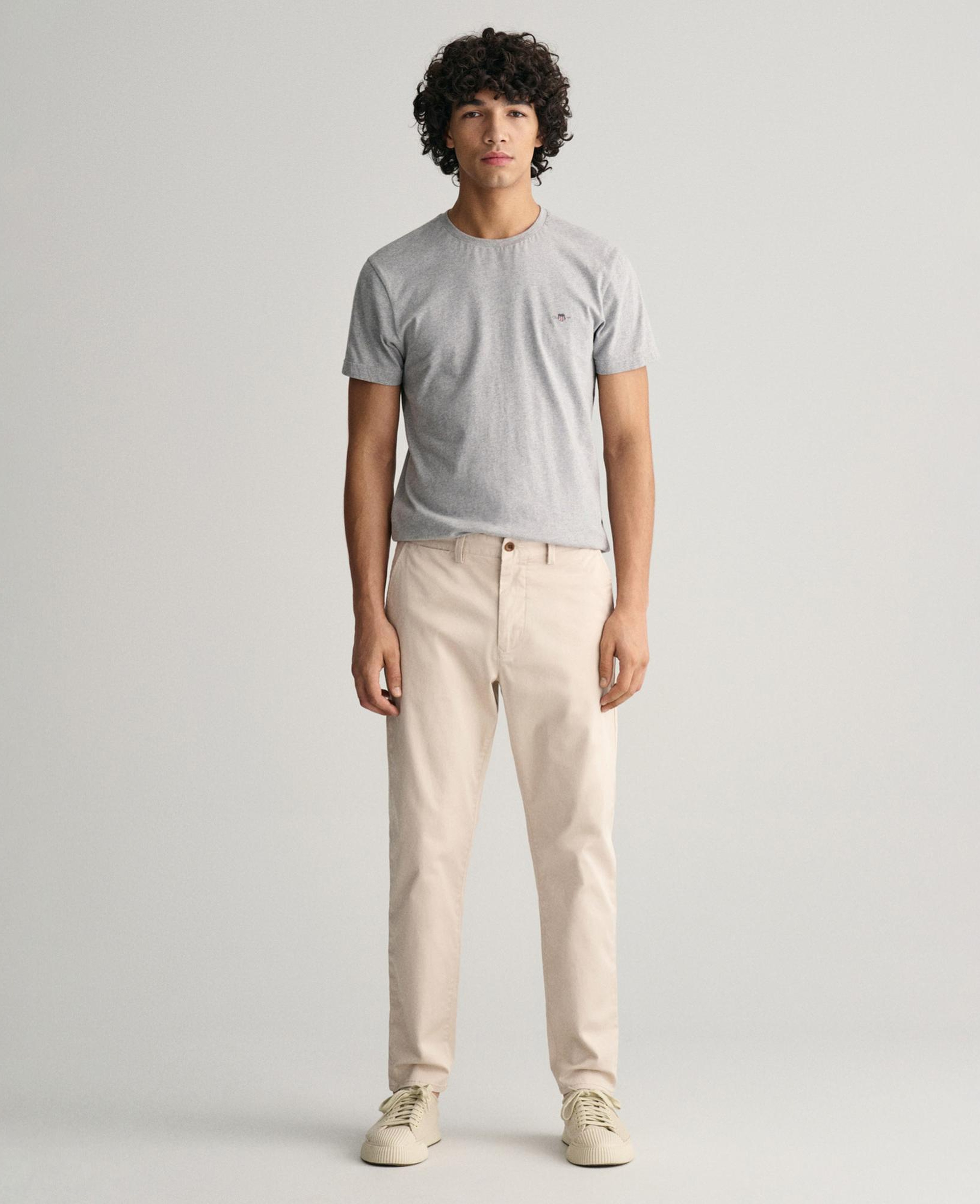 GANT Erkek Krem Regular Fit Chino Pantolon