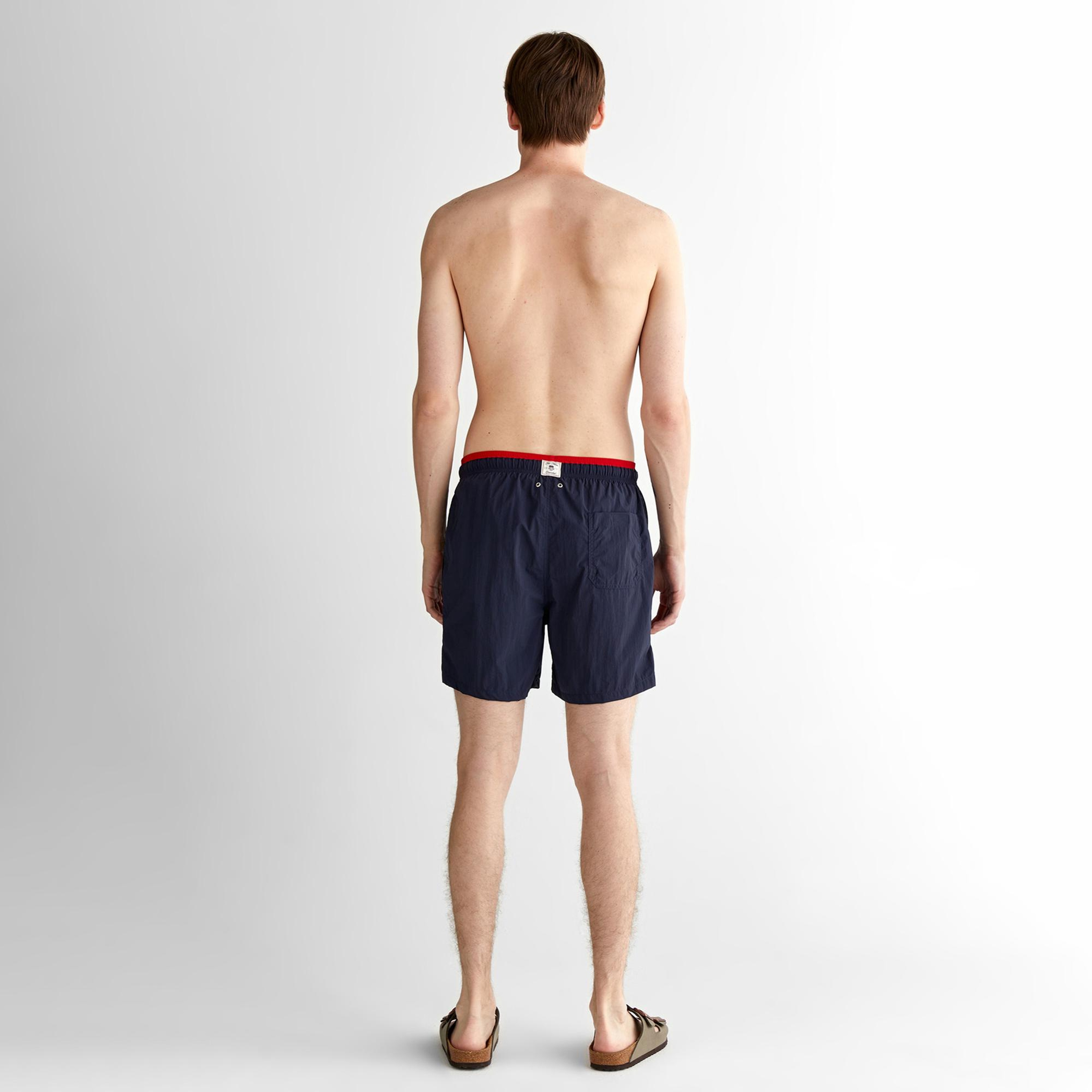 GANT Erkek Lacivert Regular Fit Logolu Mayo Şort