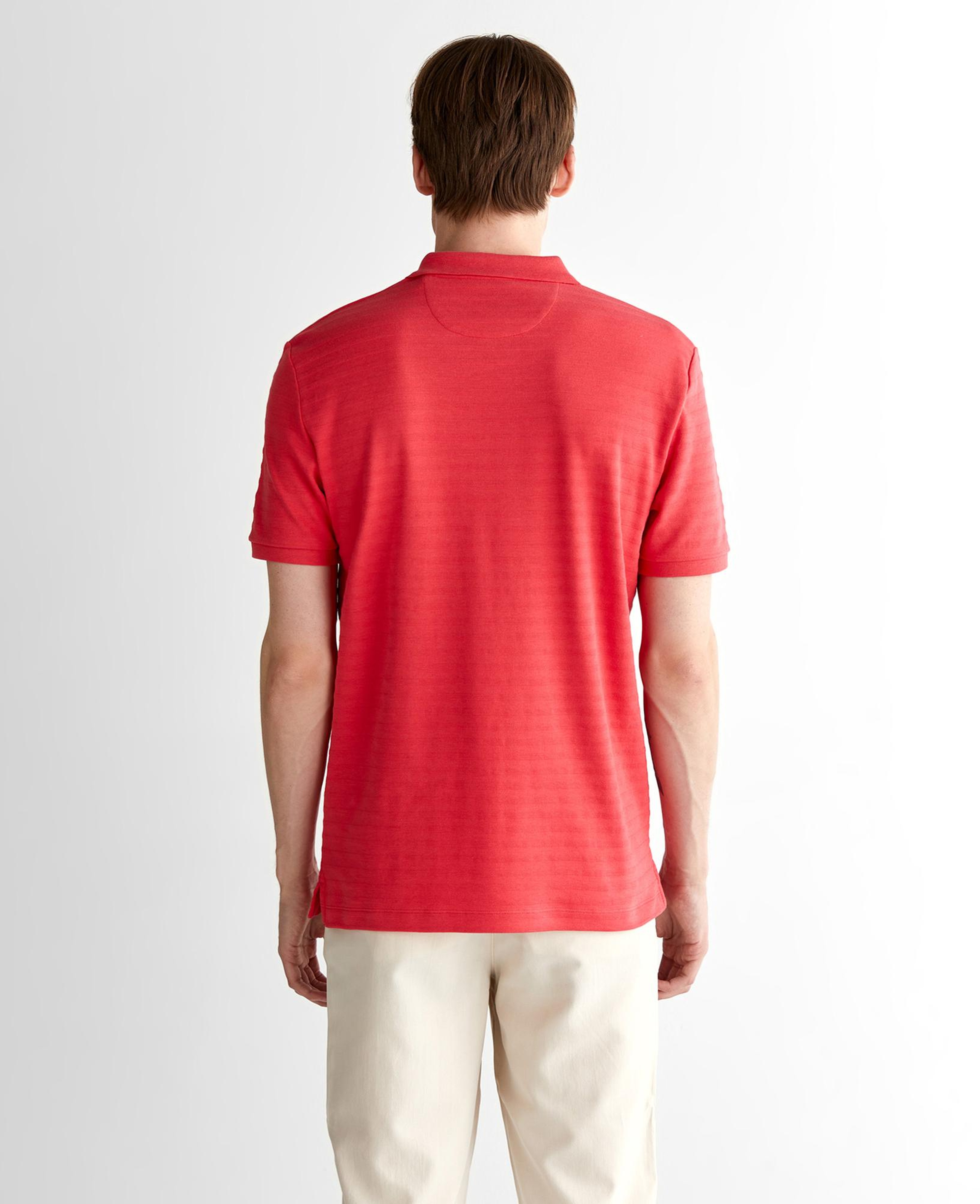 GANT Erkek Kırmızı Regular Fit Çizgili Polo