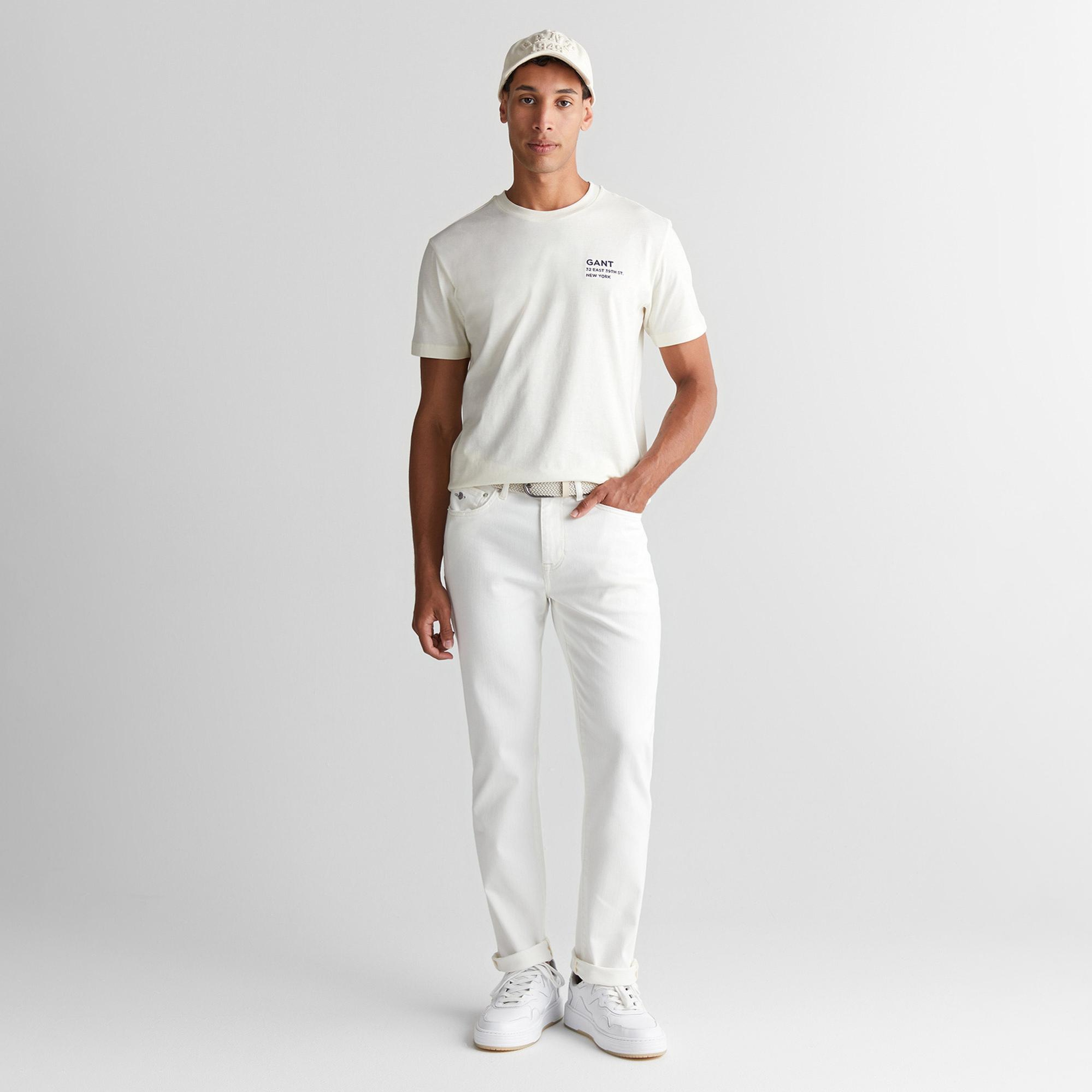 GANT Erkek Krem Regular Fit Pantolon