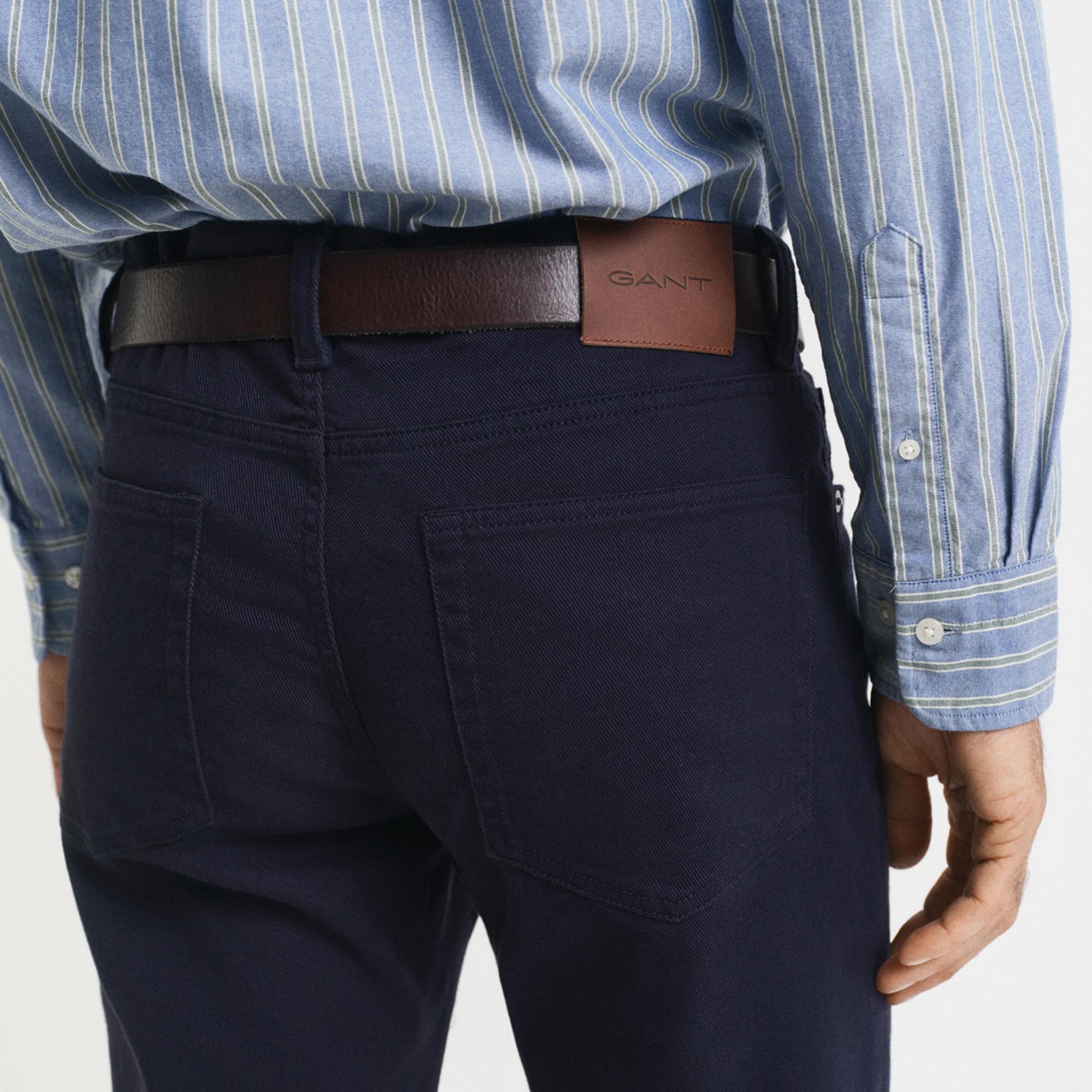 GANT Erkek Lacivert Regular Fit Soft Twill Jean