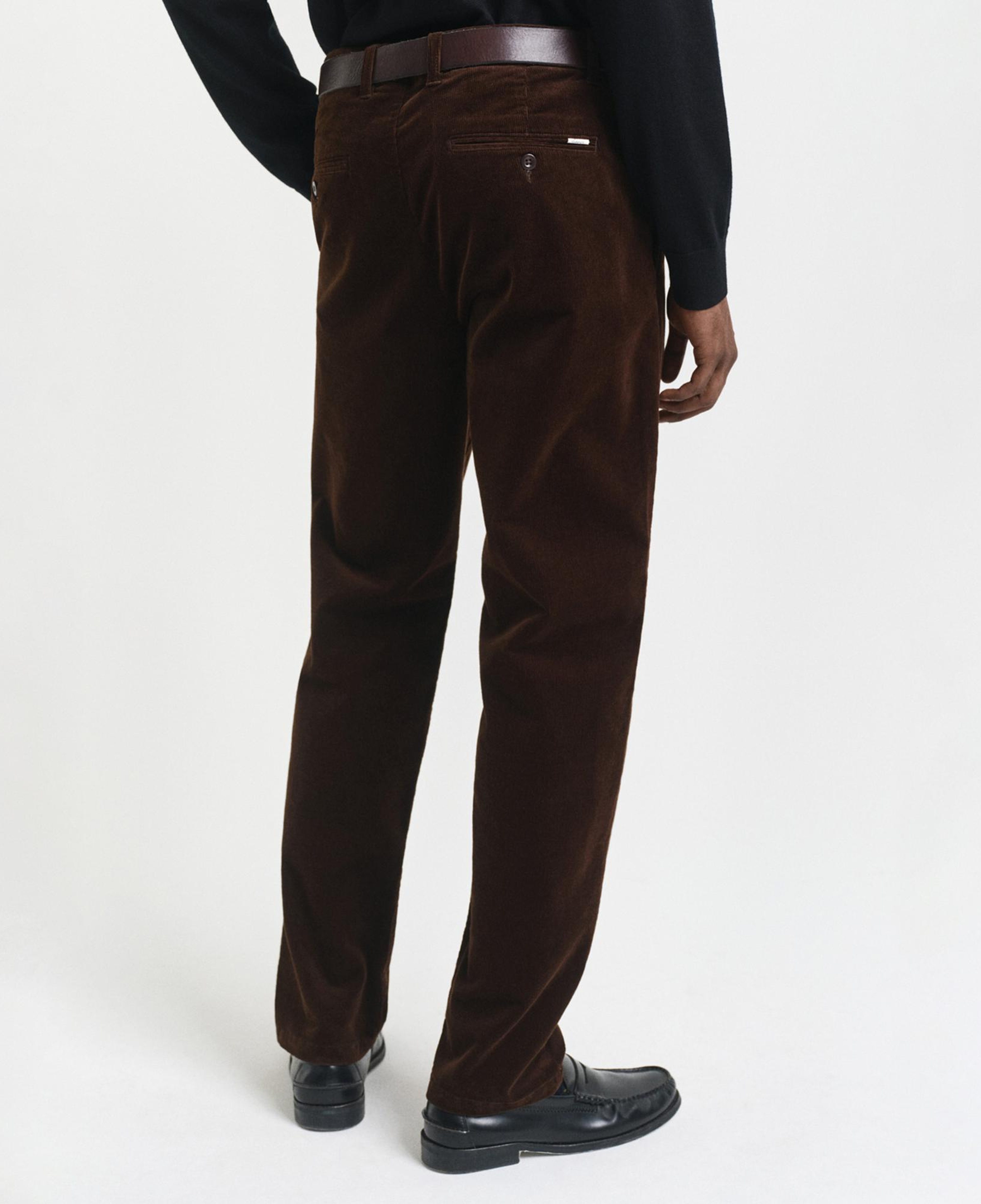GANT Erkek Kahverengi Regular Fit Cord Chino Pantolon
