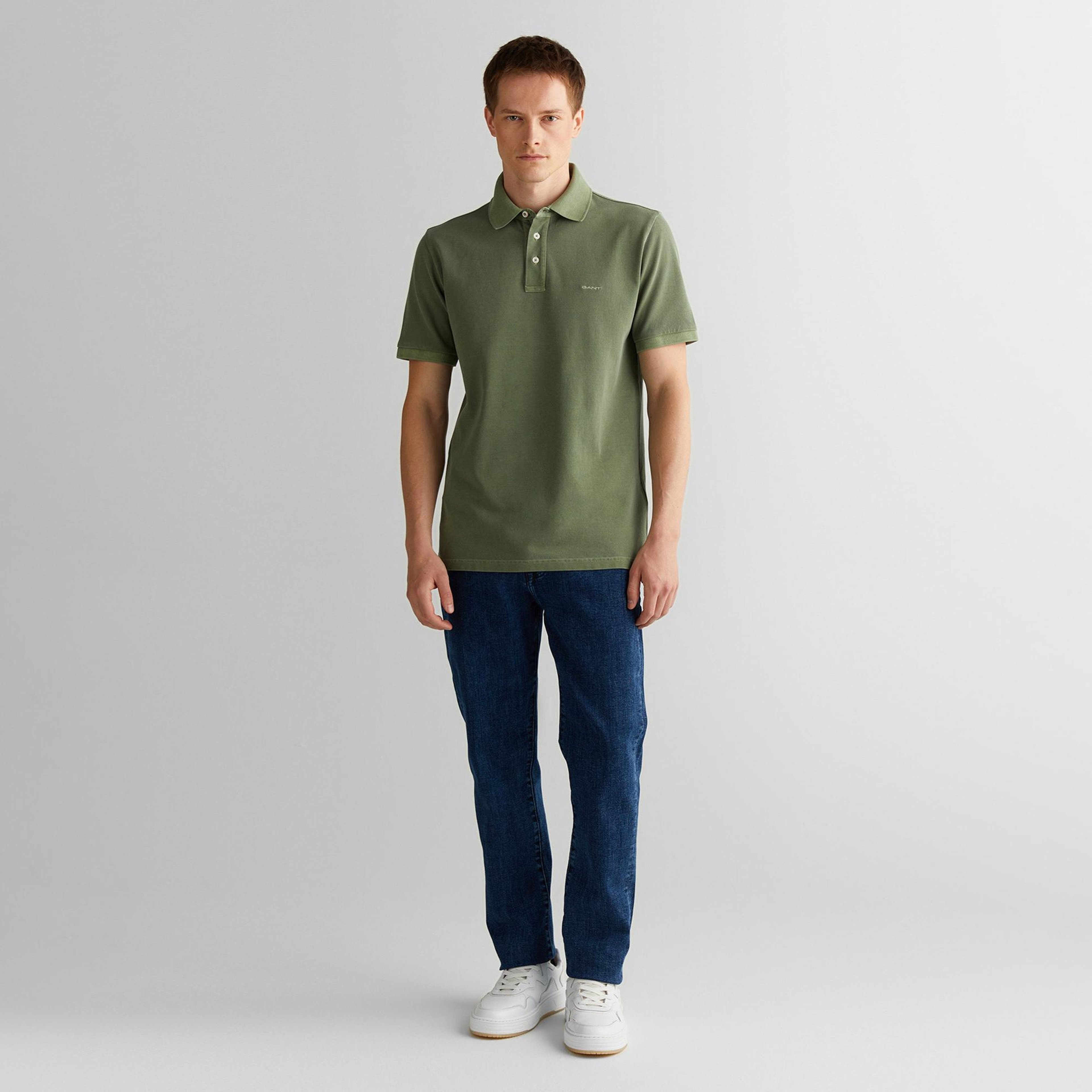 GANT Erkek Yeşil Regular Fit Polo