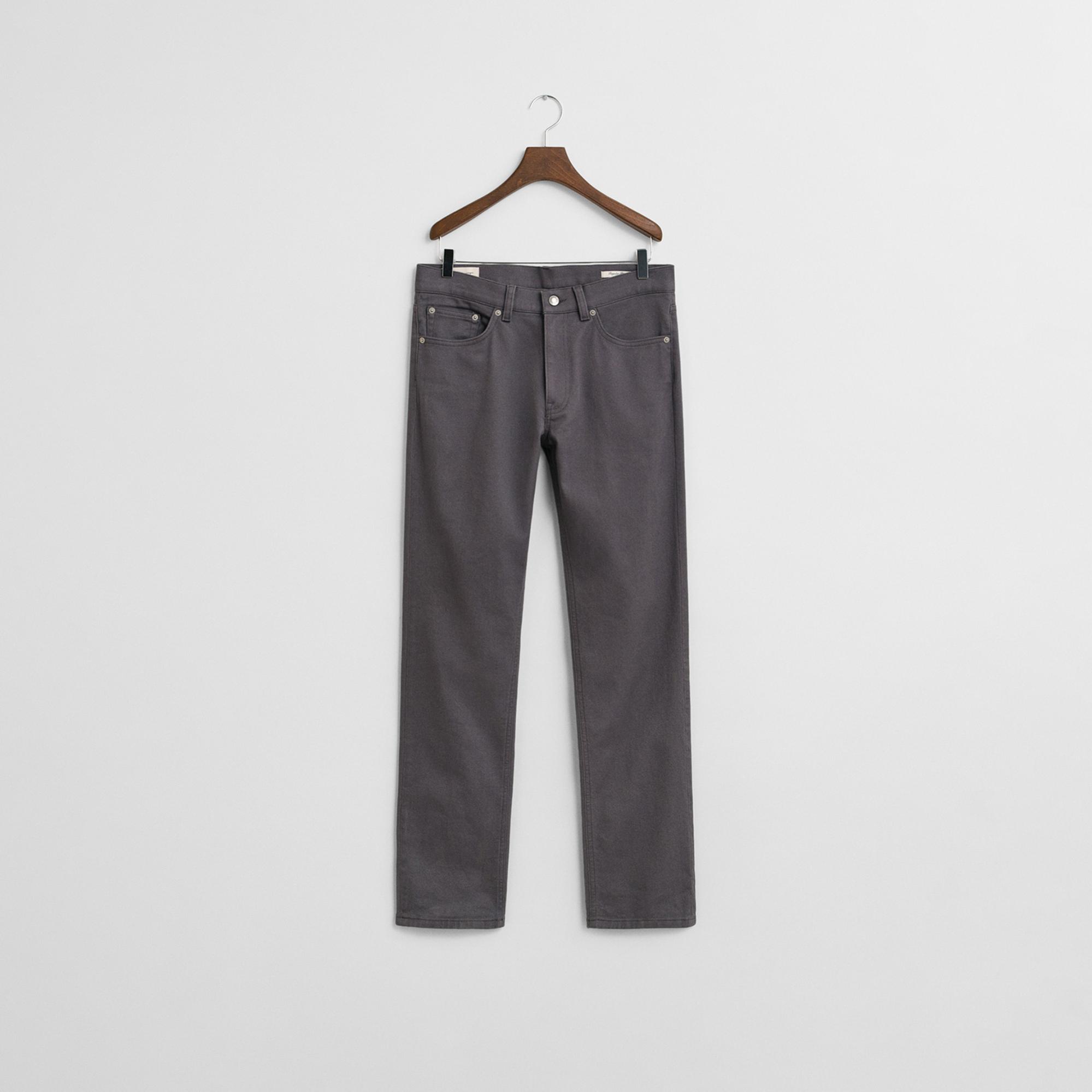GANT Erkek Gri Regular Fit Soft Twill Jean
