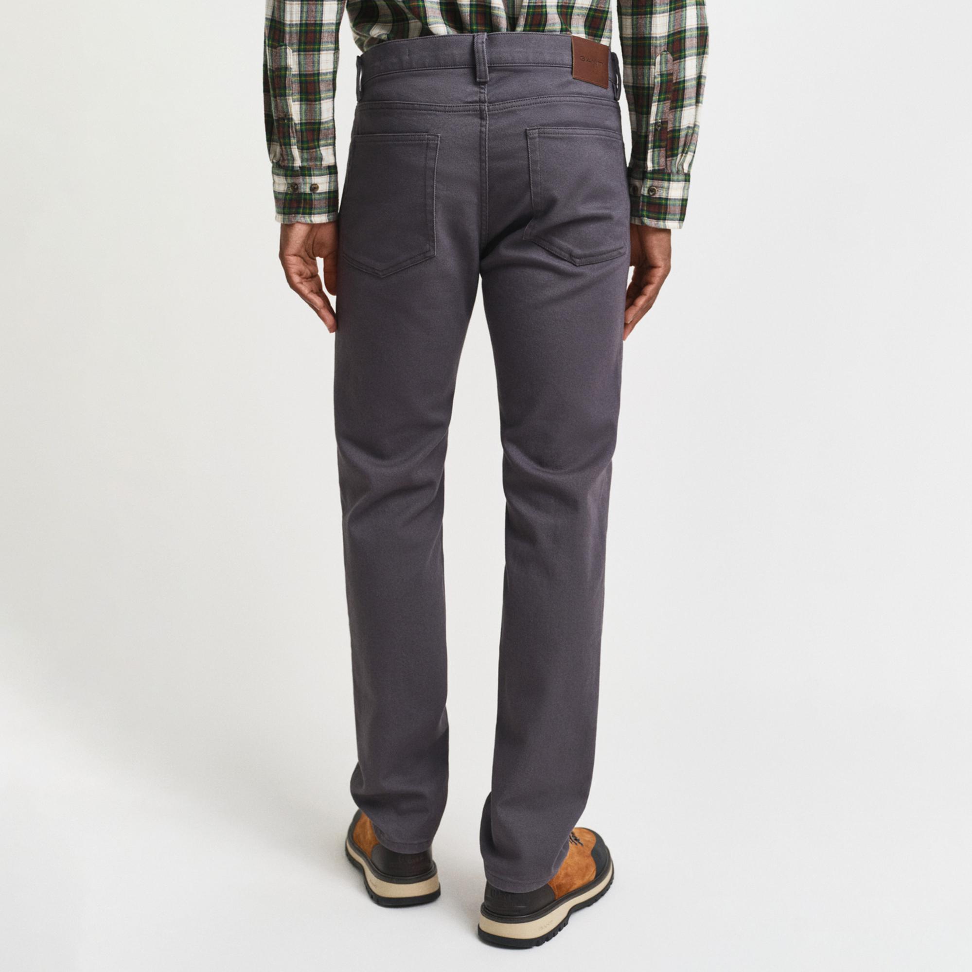 GANT Erkek Gri Regular Fit Soft Twill Jean
