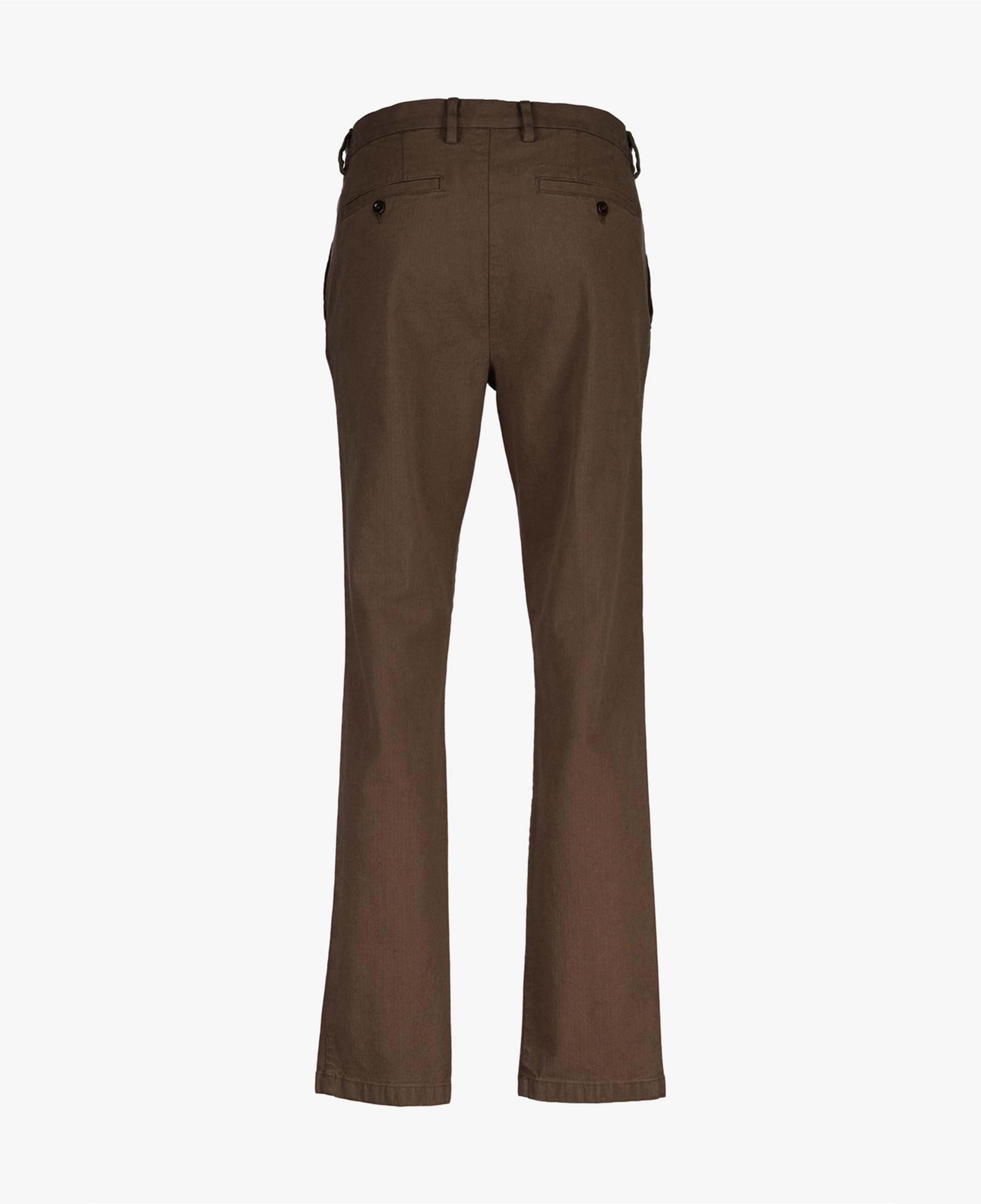 GANT Erkek Kahverengi Slim Fit Casual Herringbone Pantolon