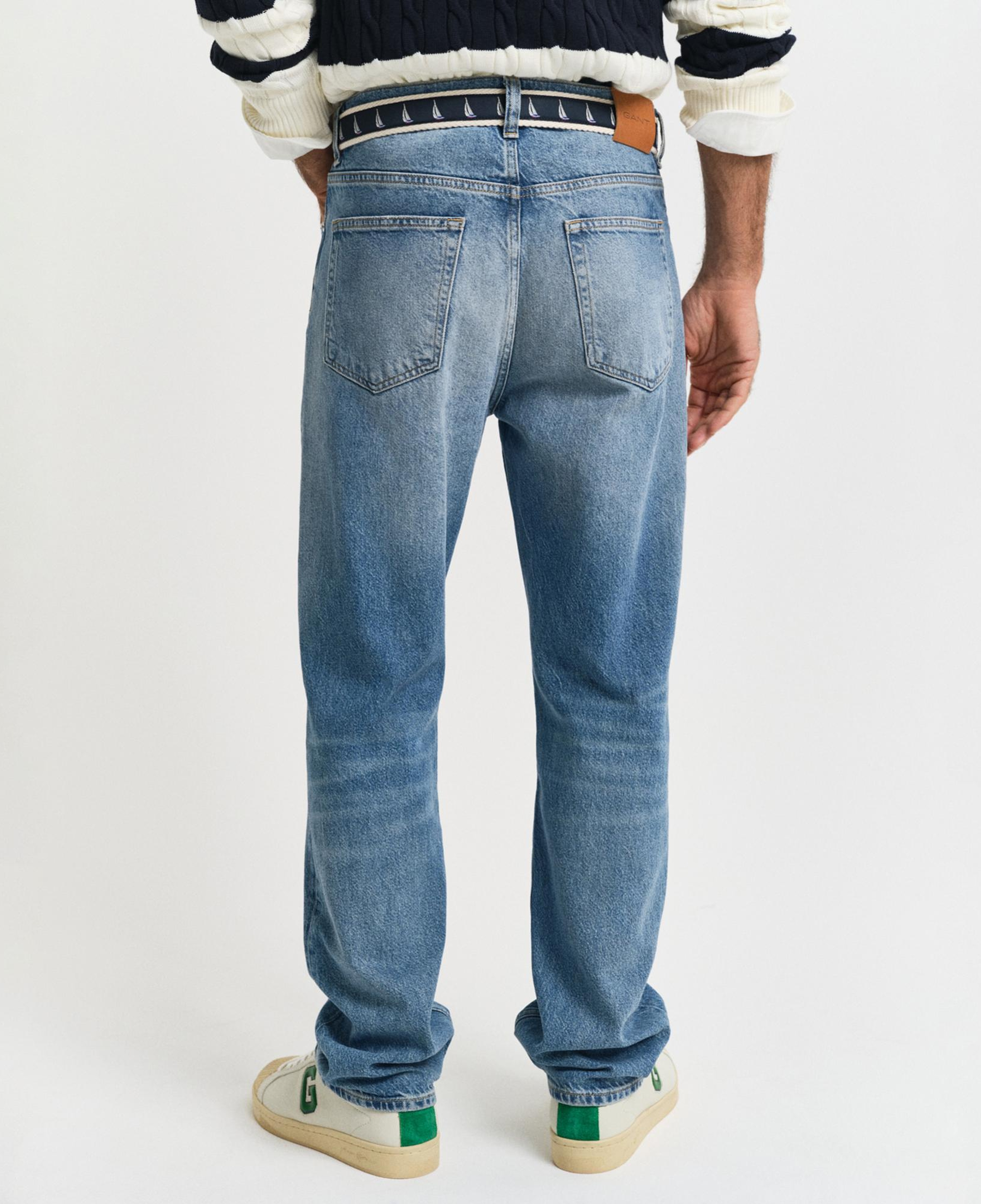 GANT Erkek Mavi Straight Fit Pantolon