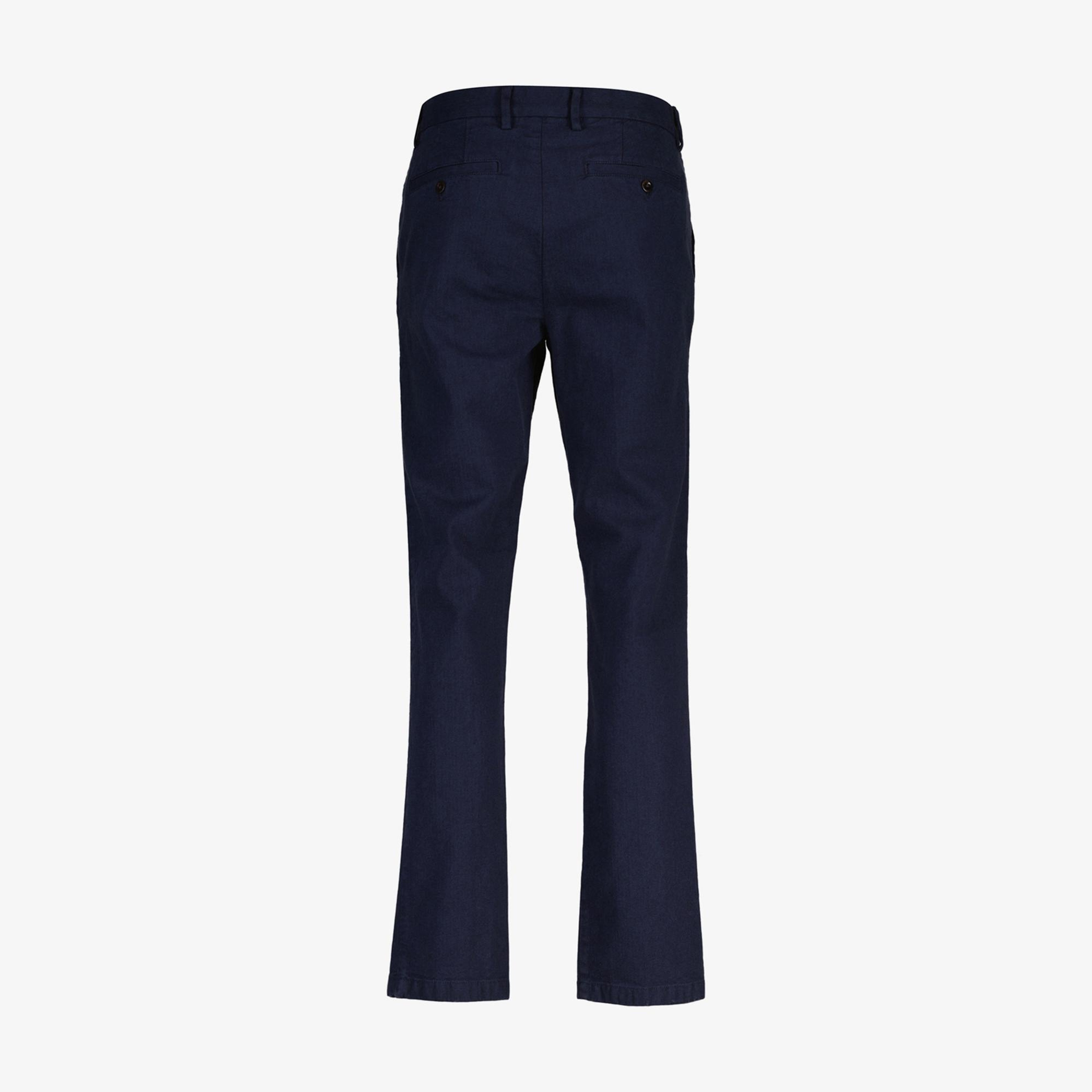 GANT Erkek Lacivert Slim Fit Casual Herringbone Pantolon