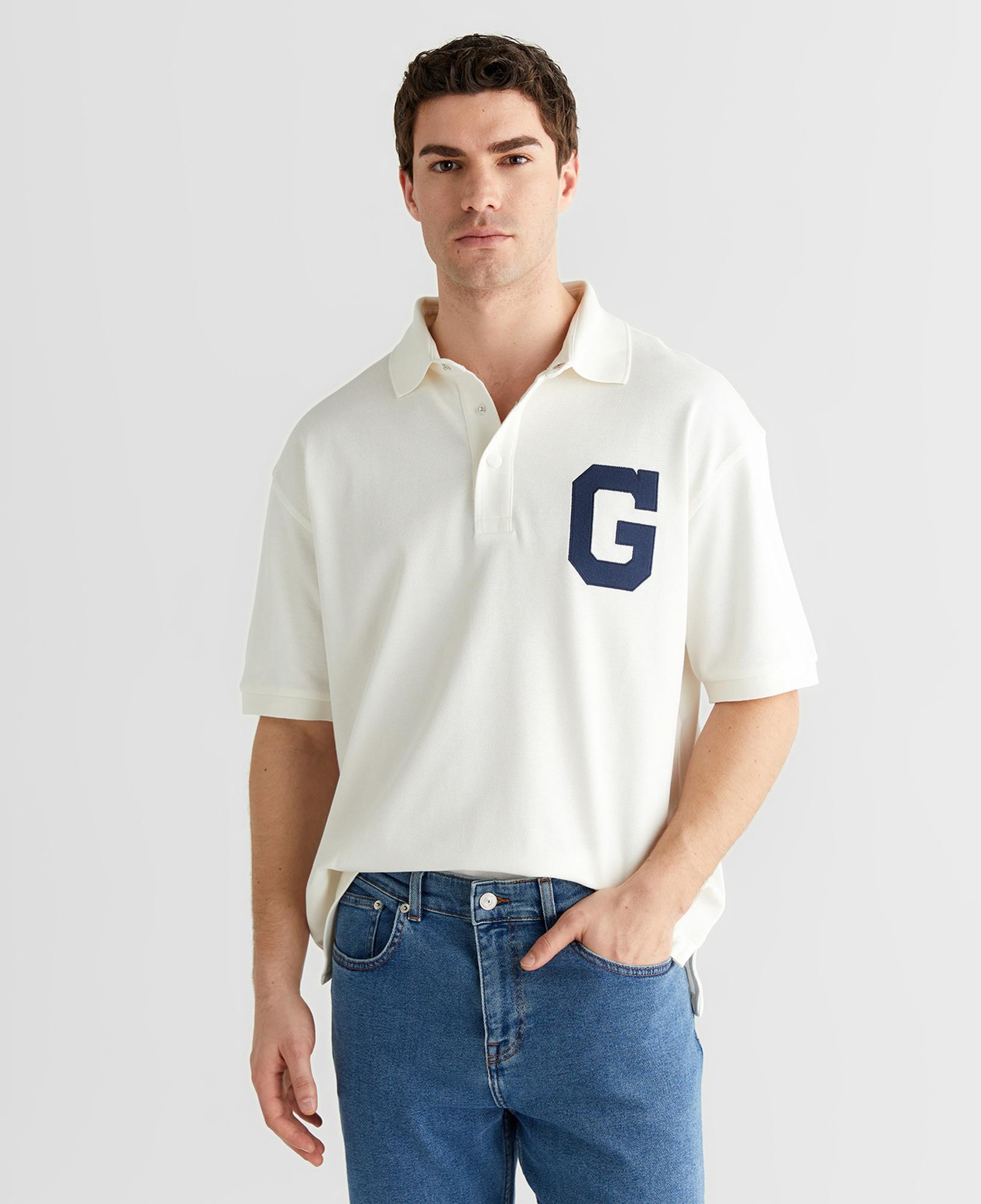 GANT Erkek Krem Regular Fit Logolu Polo