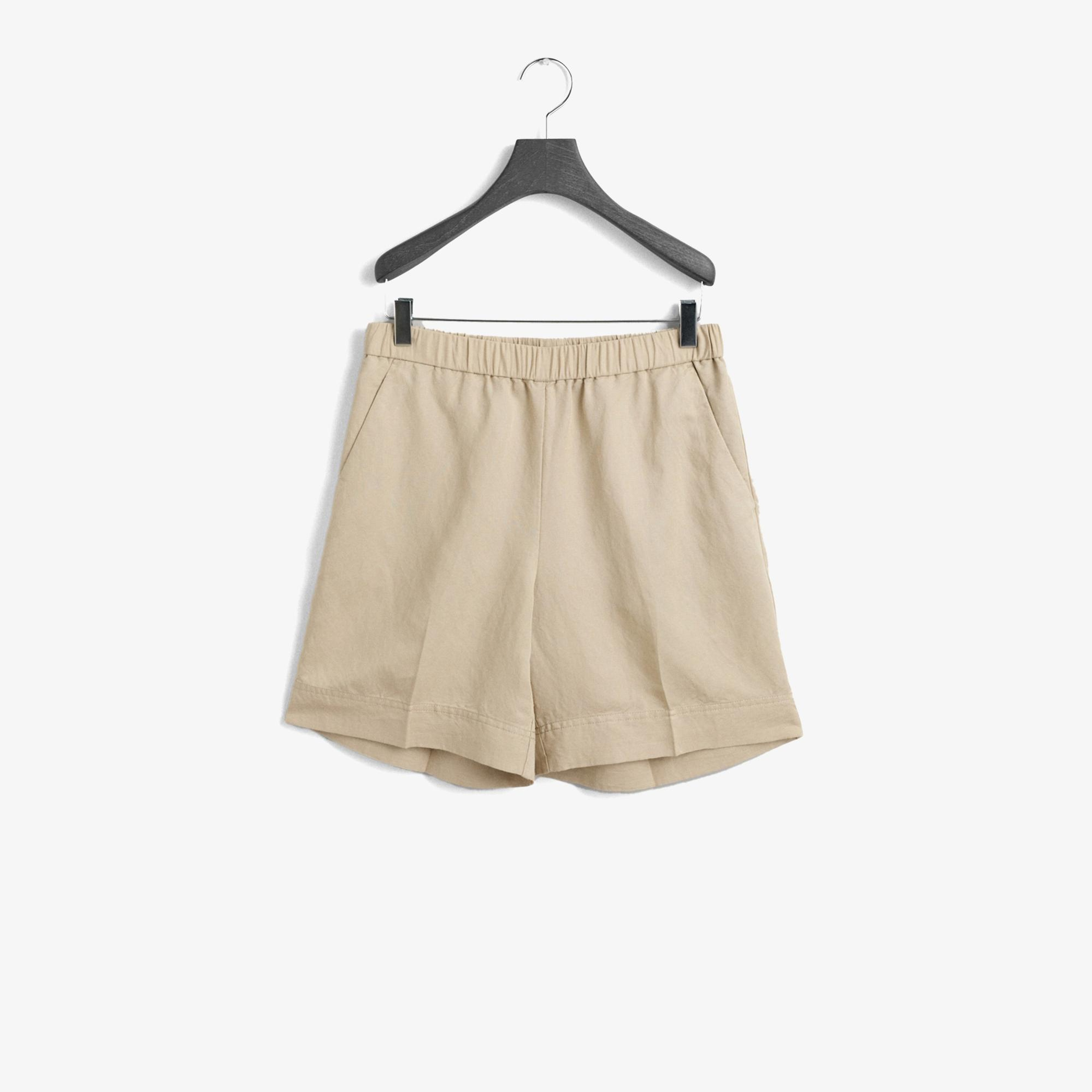 GANT Kadın Bej Relaxed Fit Keten Şort