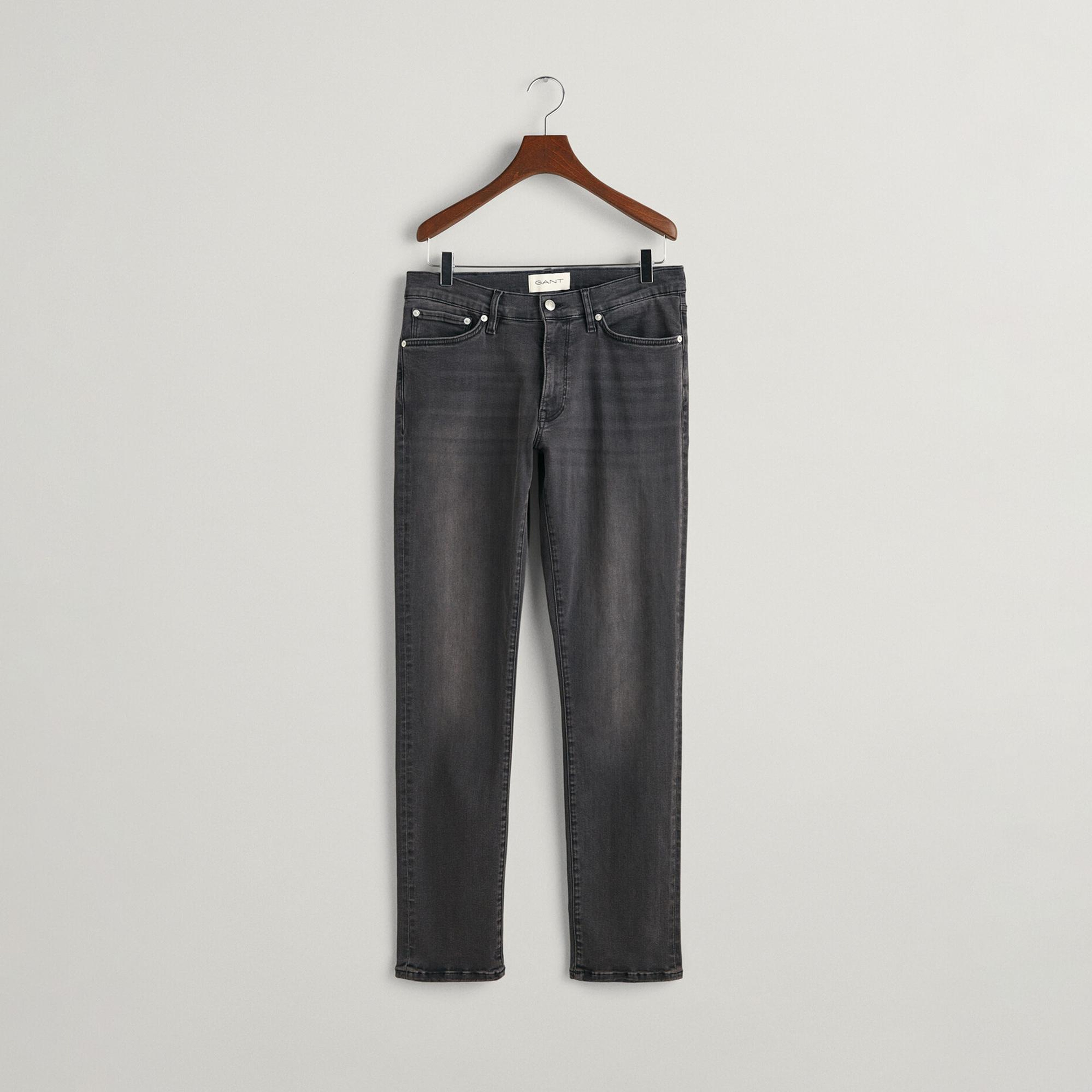 GANT Erkek Siyah Extra Slim Fit Active Recover Jean