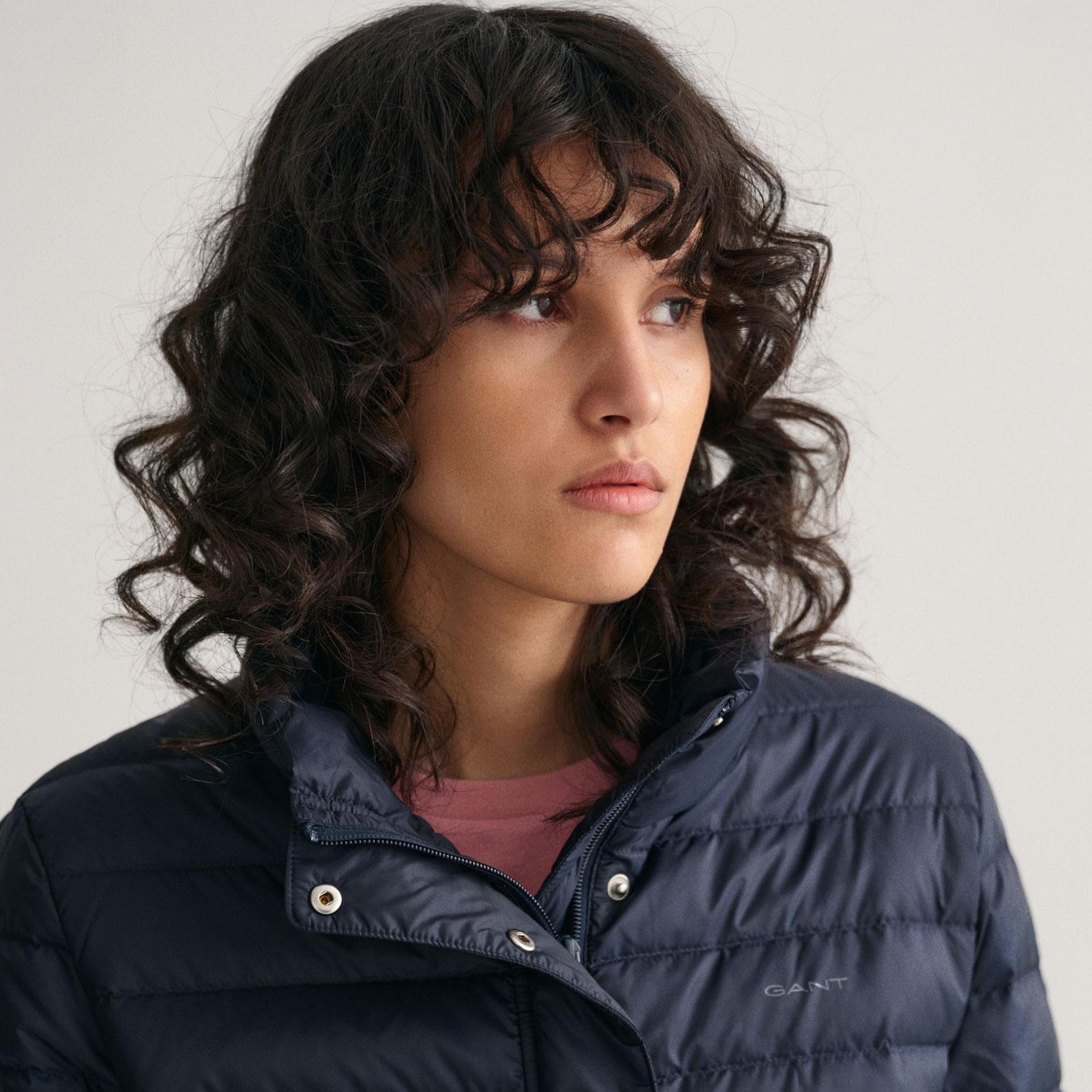 GANT Kadın Lacivert Dik Yaka Kaz Tüyü Mont