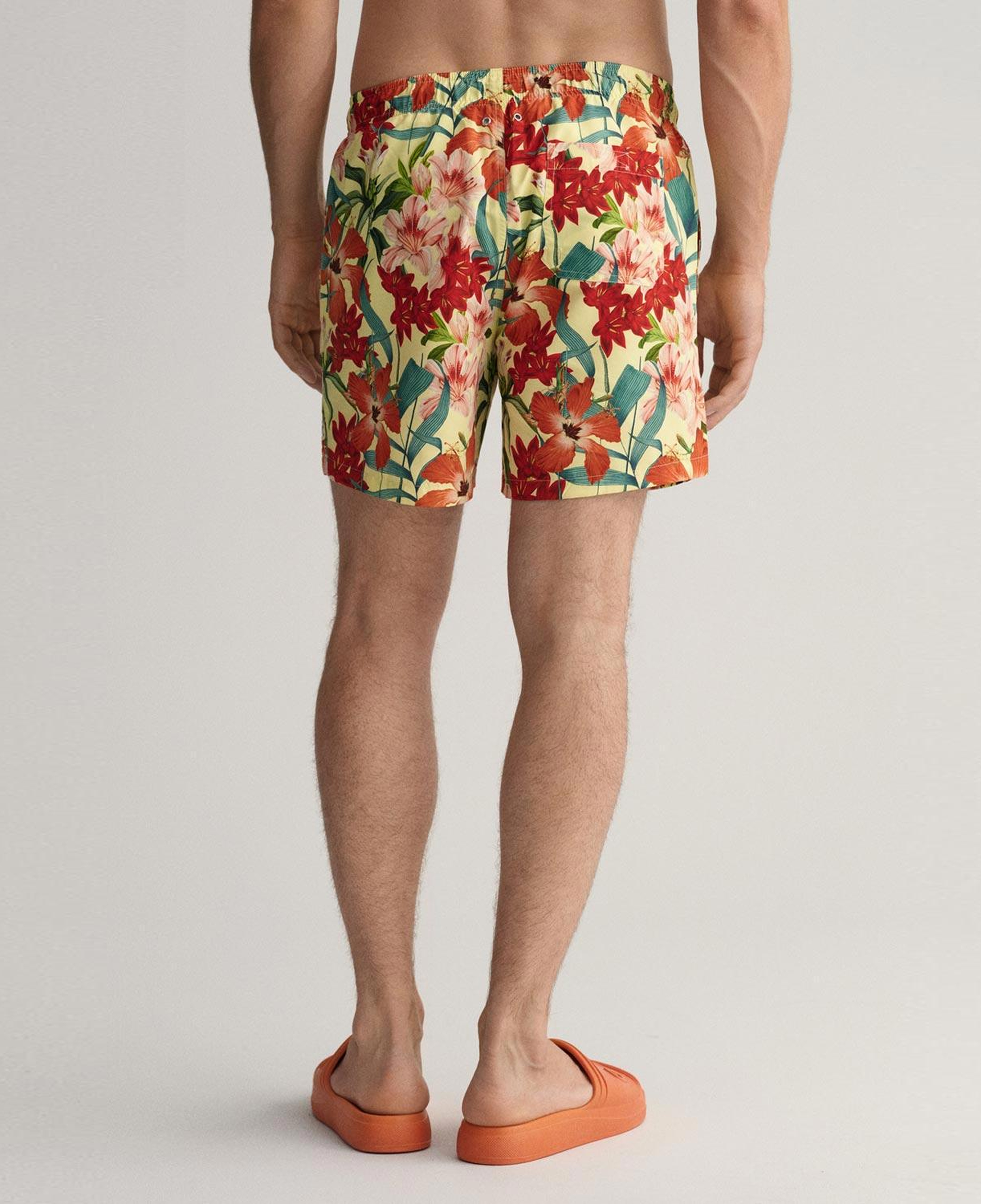 GANT Erkek Sarı Classic Fit Desenli Mayo Şort