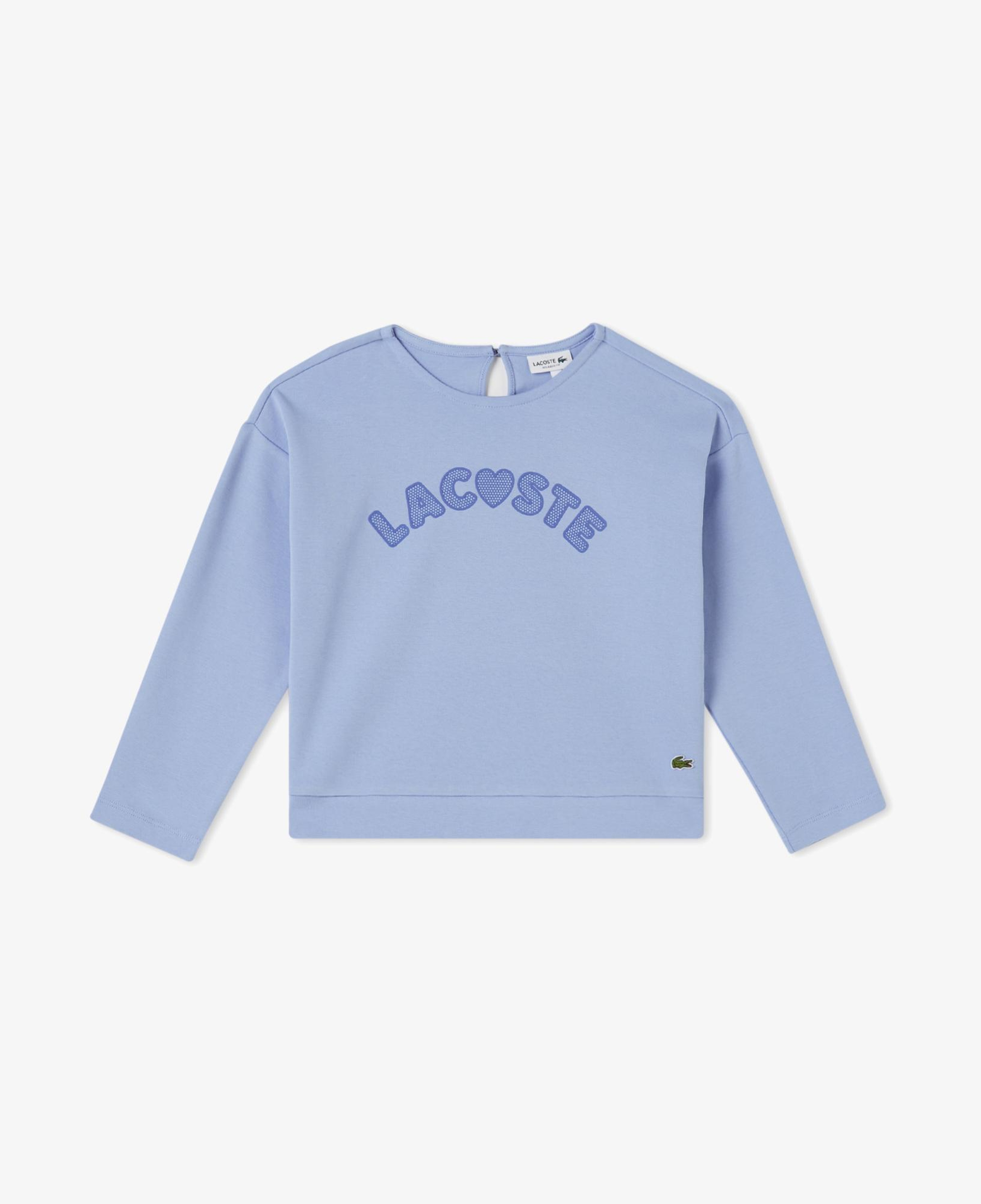 Lacoste Çocuk Uzun Kollu Bisiklet Yaka Baskılı Mavi T-Shirt