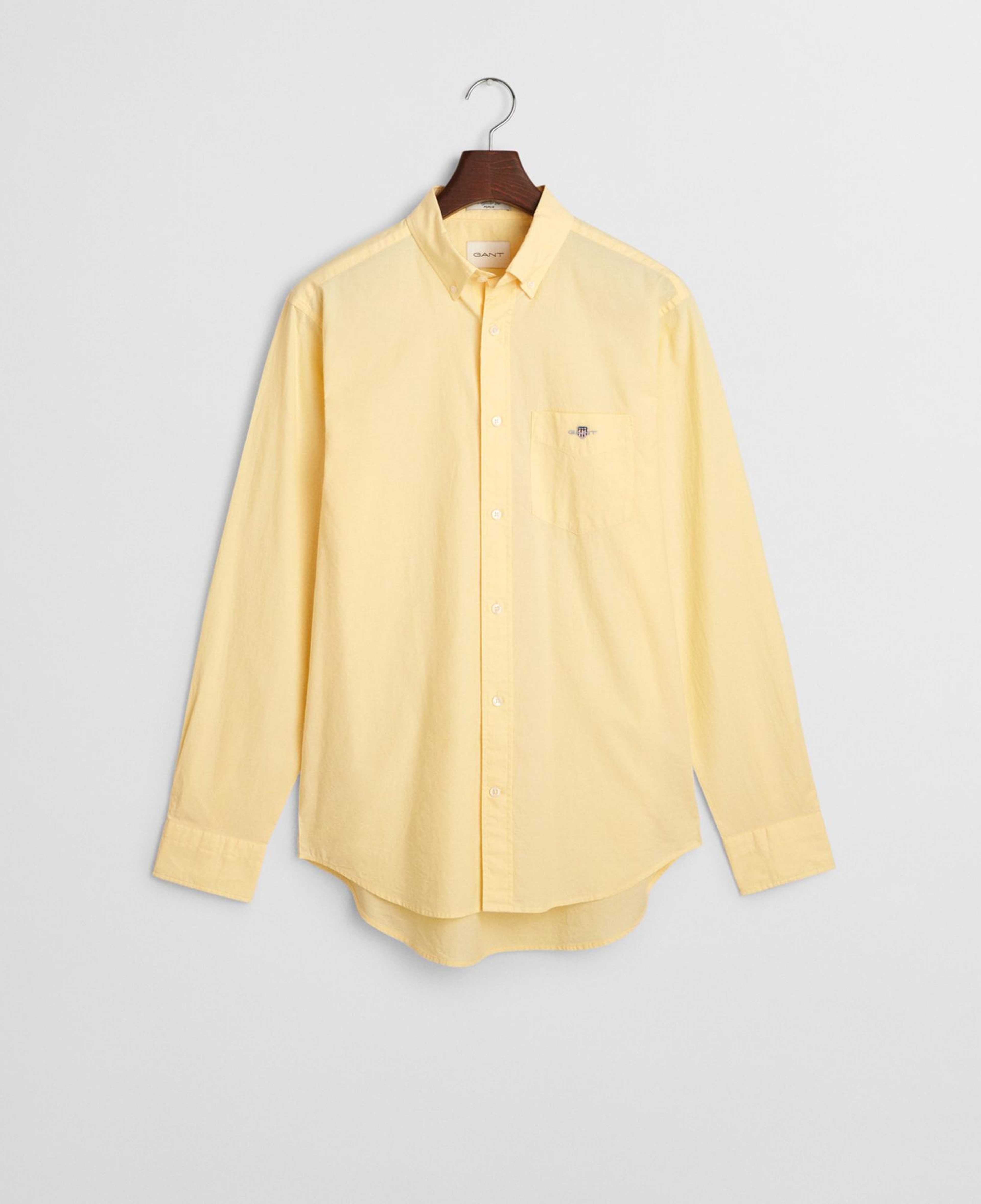GANT Erkek Sarı Regular Fit Düğmeli Yaka Poplin Gömlek