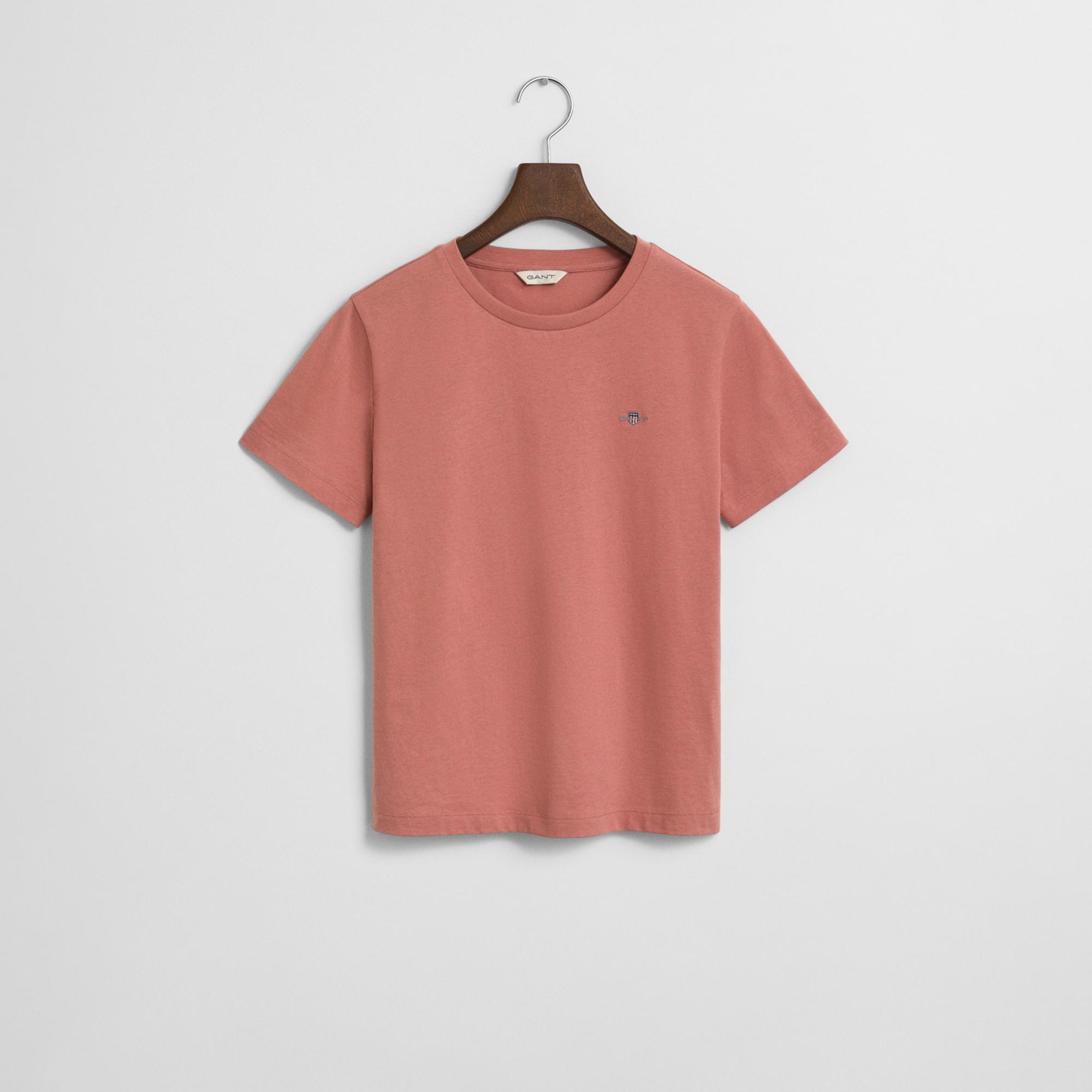 GANT Kadın Pembe Regular Fit Bisiklet Yaka T-Shirt