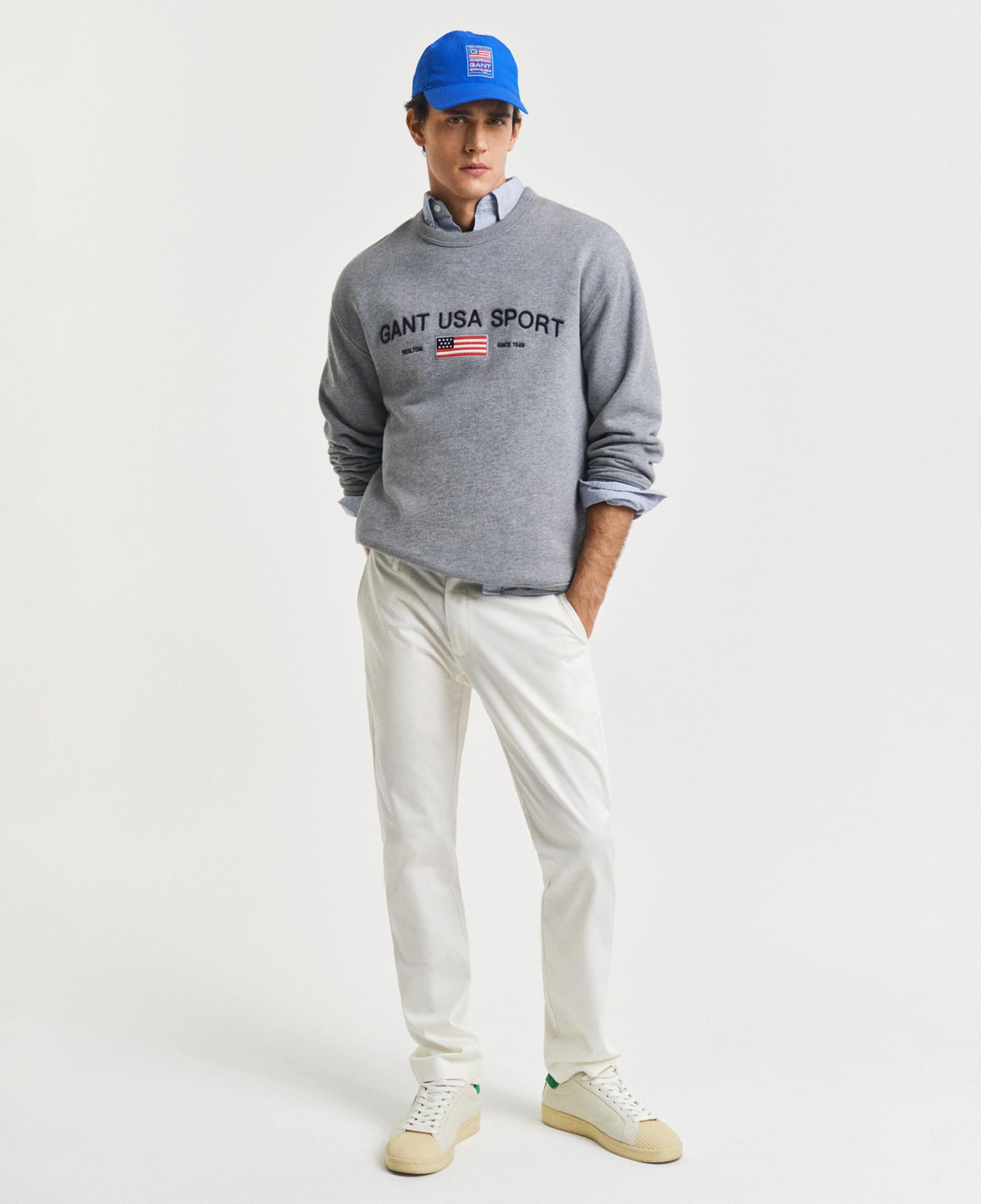 GANT Erkek Beyaz Slim Fit Pantolon