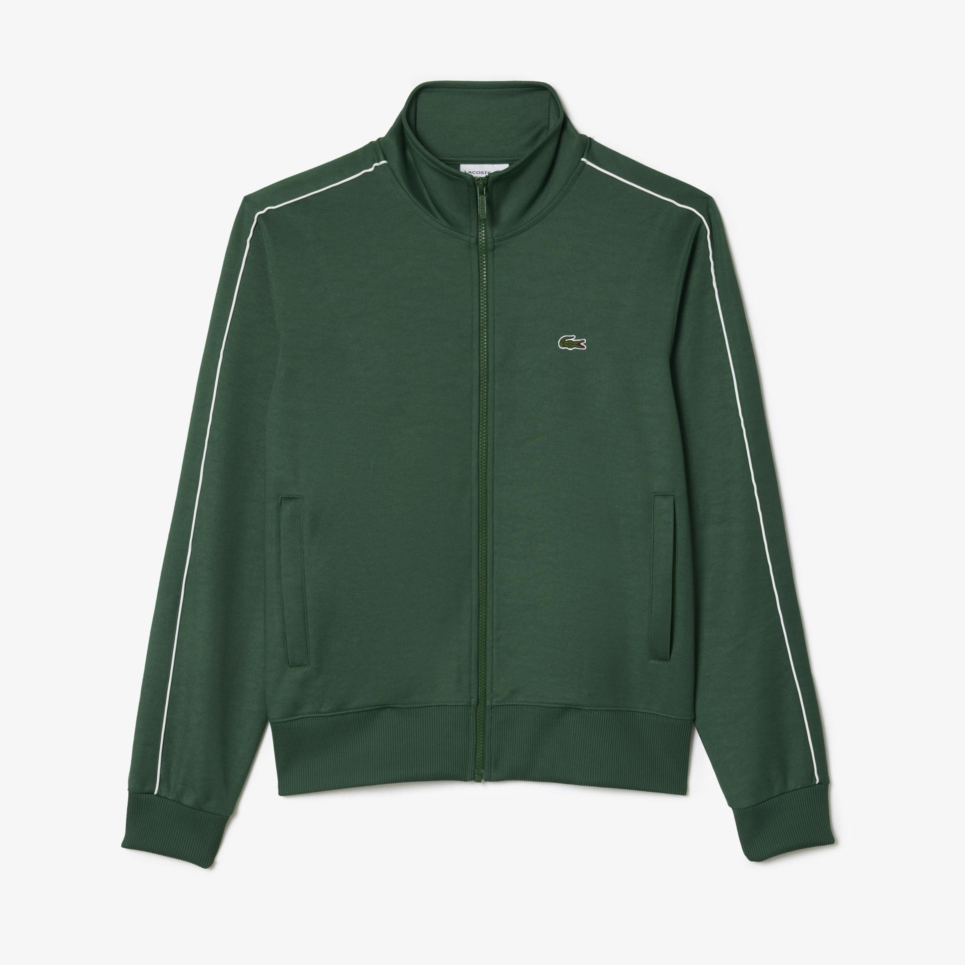 Lacoste Erkek Regular Fit Fermuarlı Koyu Yeşil Sweatshirt