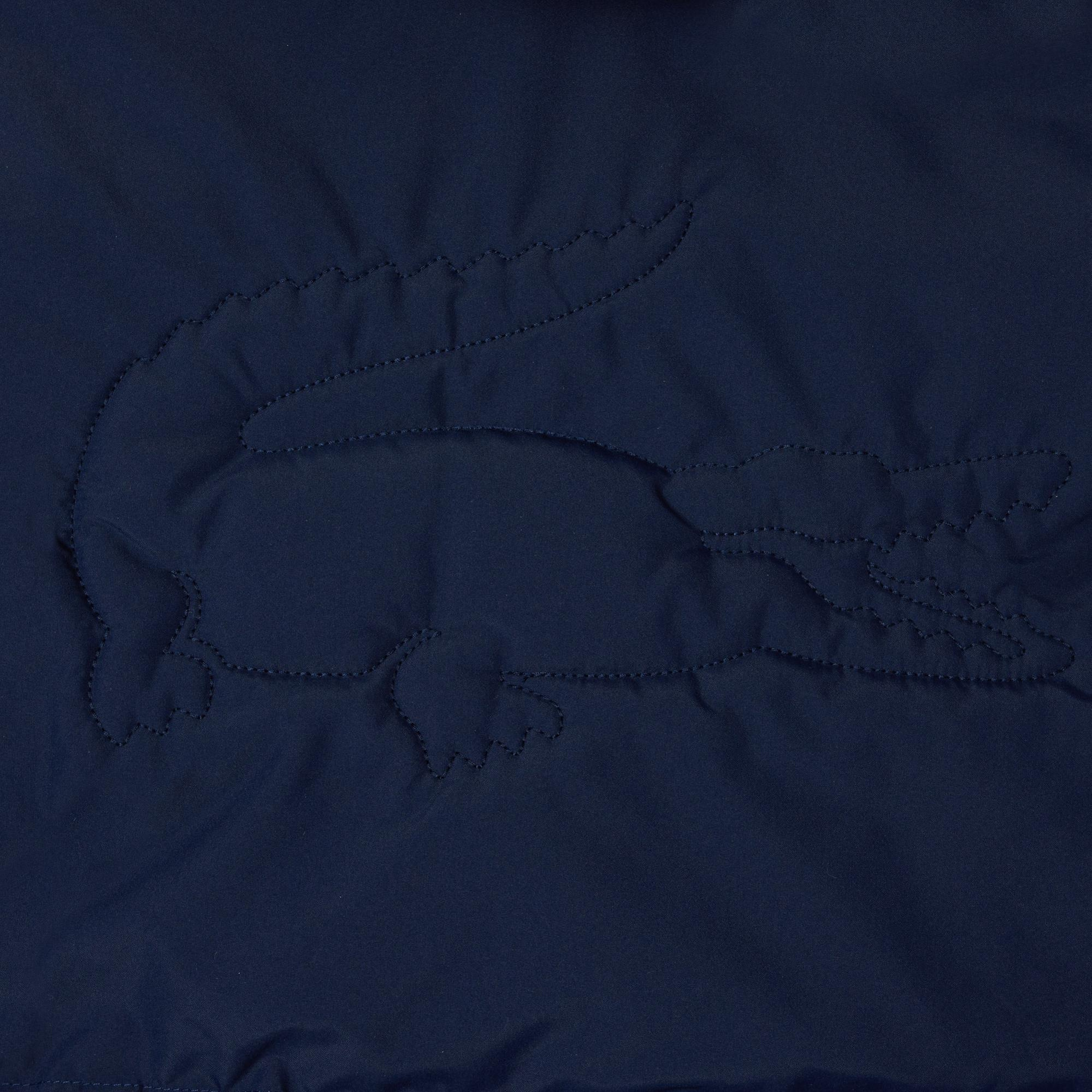 Lacoste Çocuk Kapüşonlu Lacivert Şişme Mont