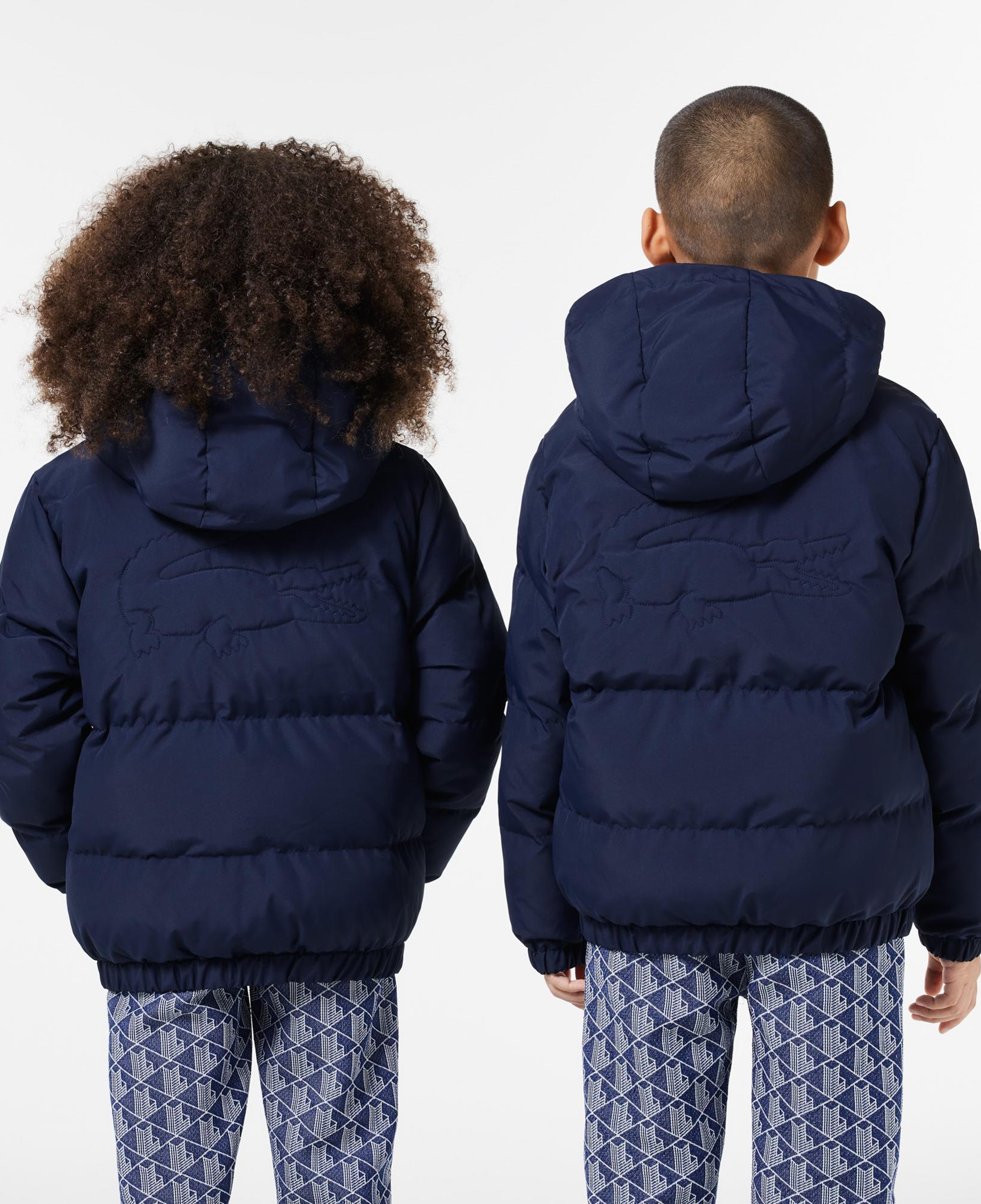 Lacoste Çocuk Kapüşonlu Lacivert Şişme Mont