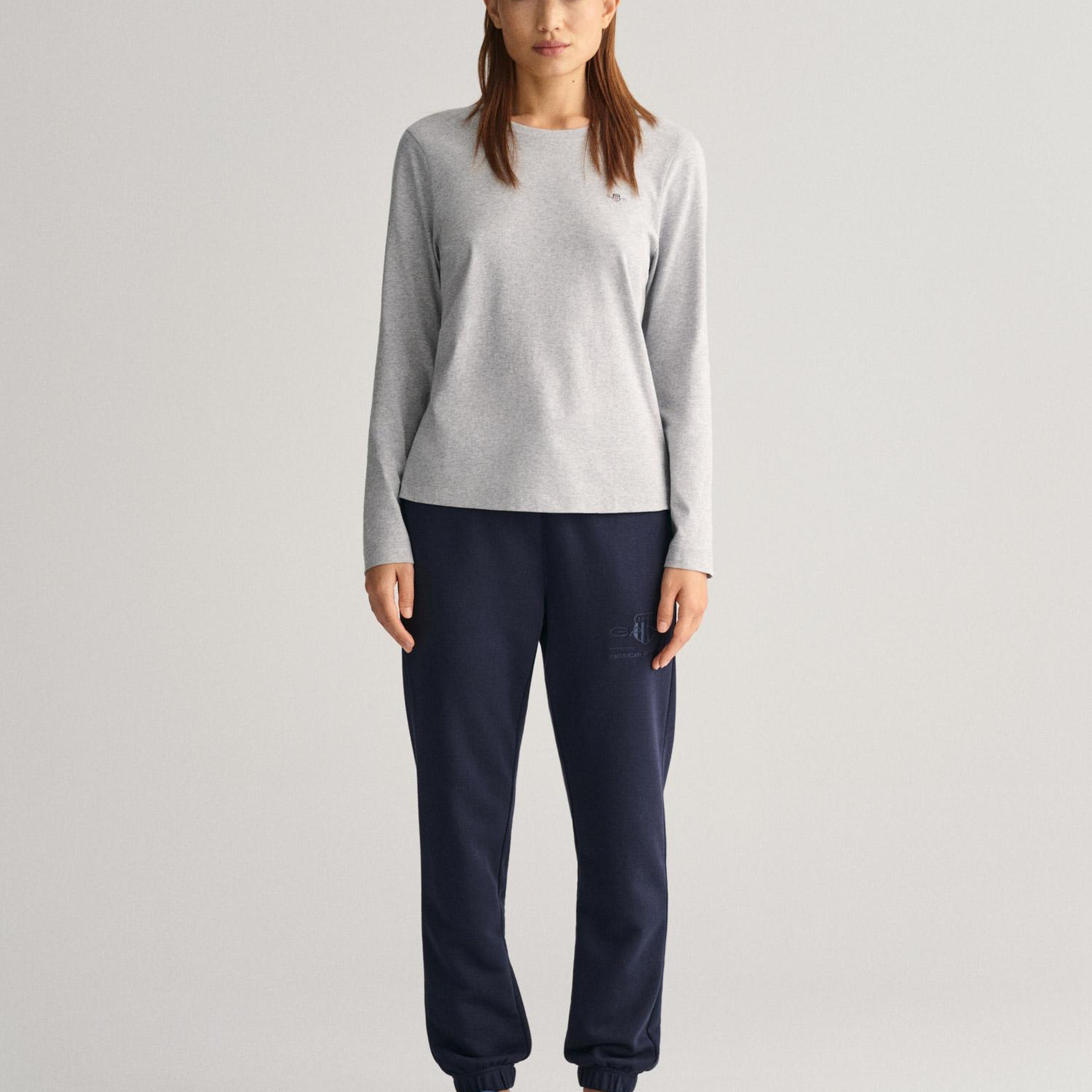GANT Kadın Lacivert Regular Fit Logolu Eşofman Altı