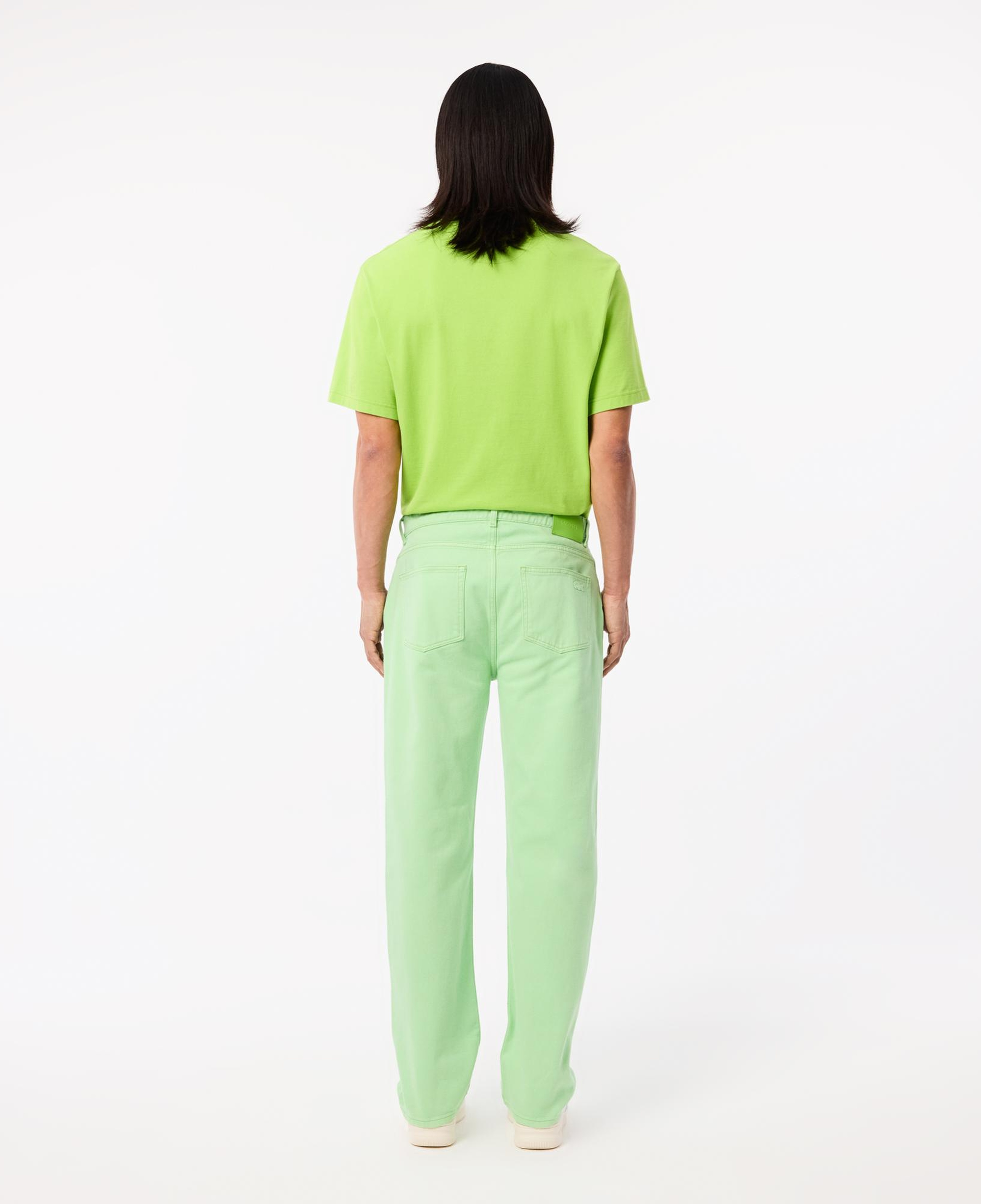 Erkek Straight Fit Denim Yeşil Pantolon