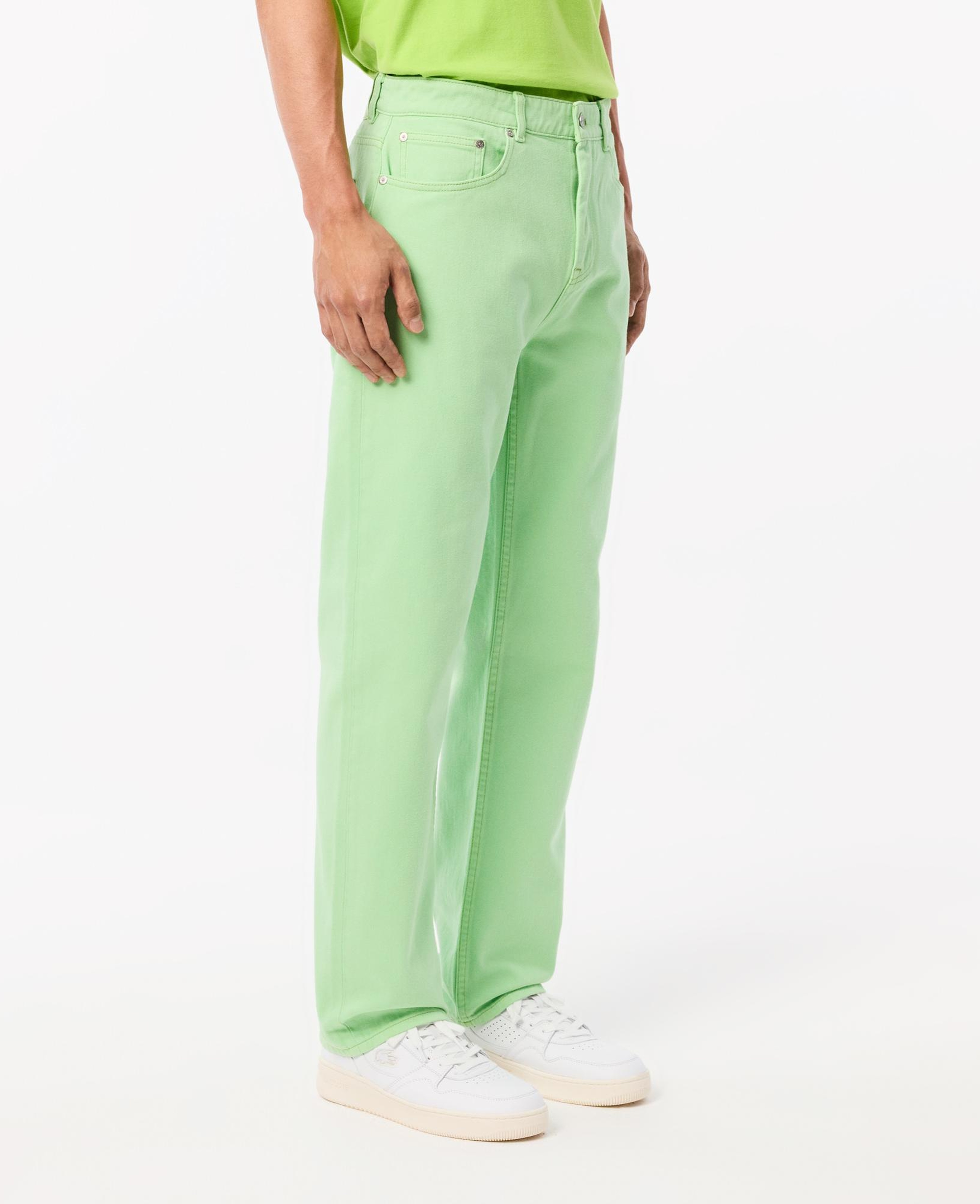 Erkek Straight Fit Denim Yeşil Pantolon