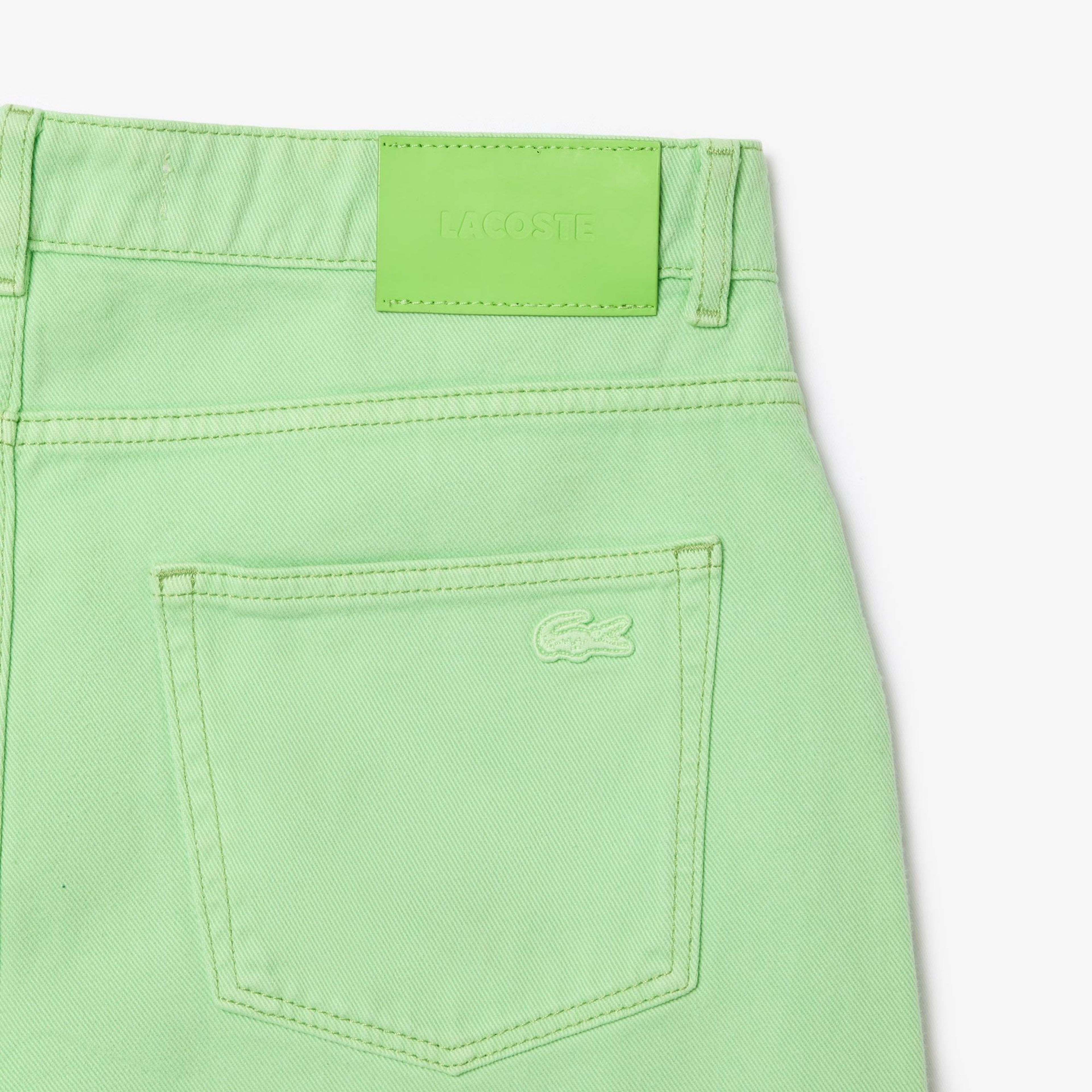 Erkek Straight Fit Denim Yeşil Pantolon