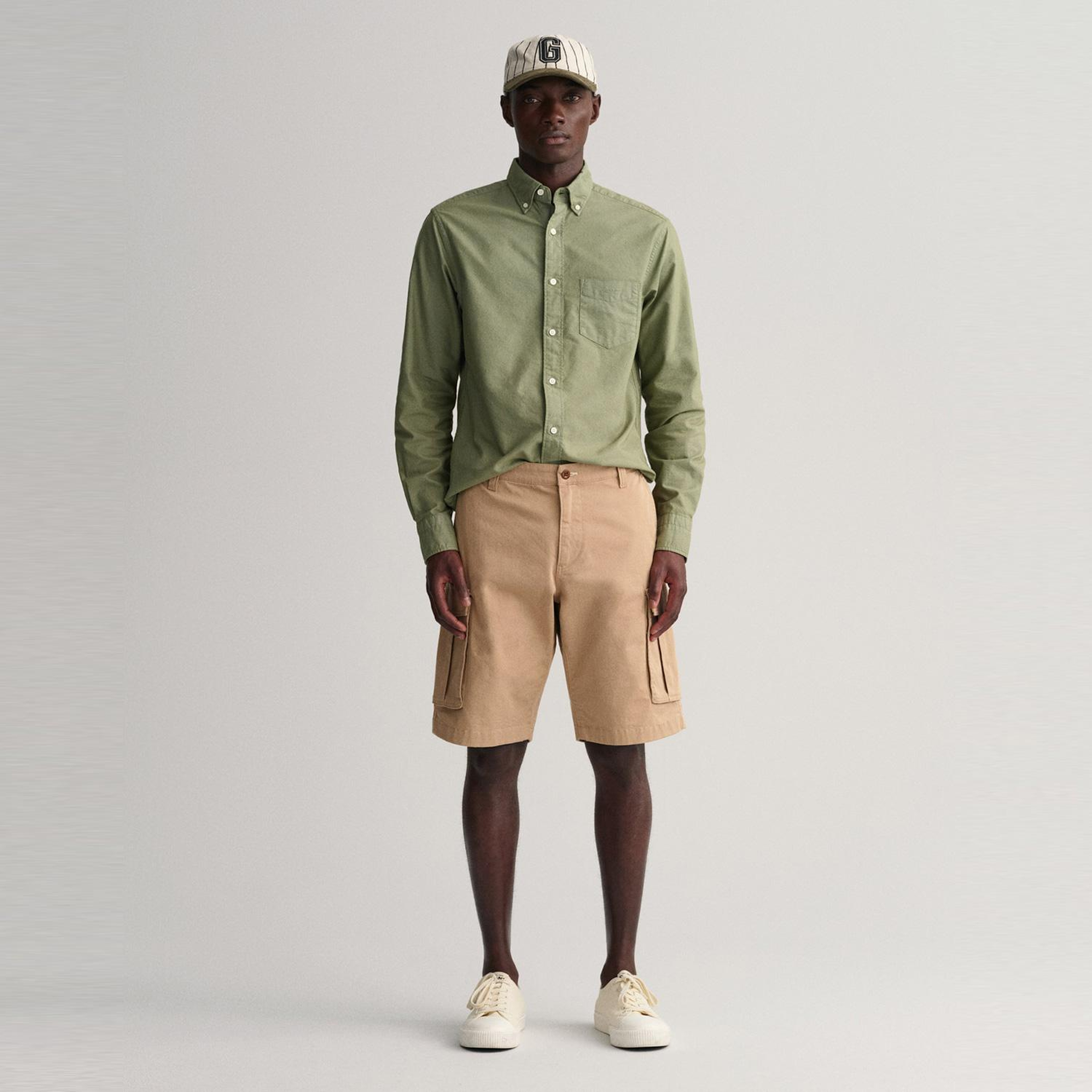 Gant Erkek Bej Relaxed Fit Kargo Şort