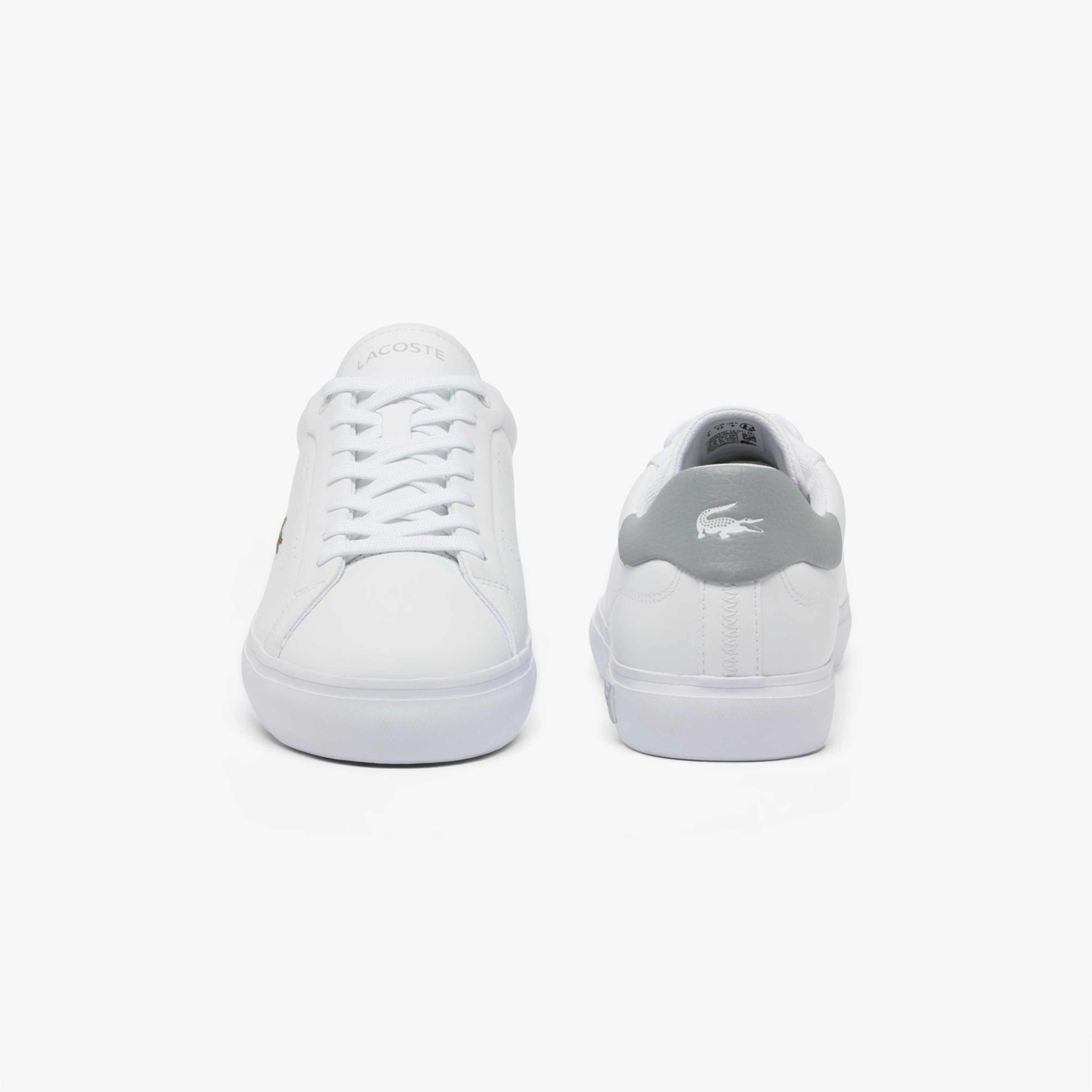 Lacoste Powercourt 2.0 Leather Erkek Beyaz Sneaker
