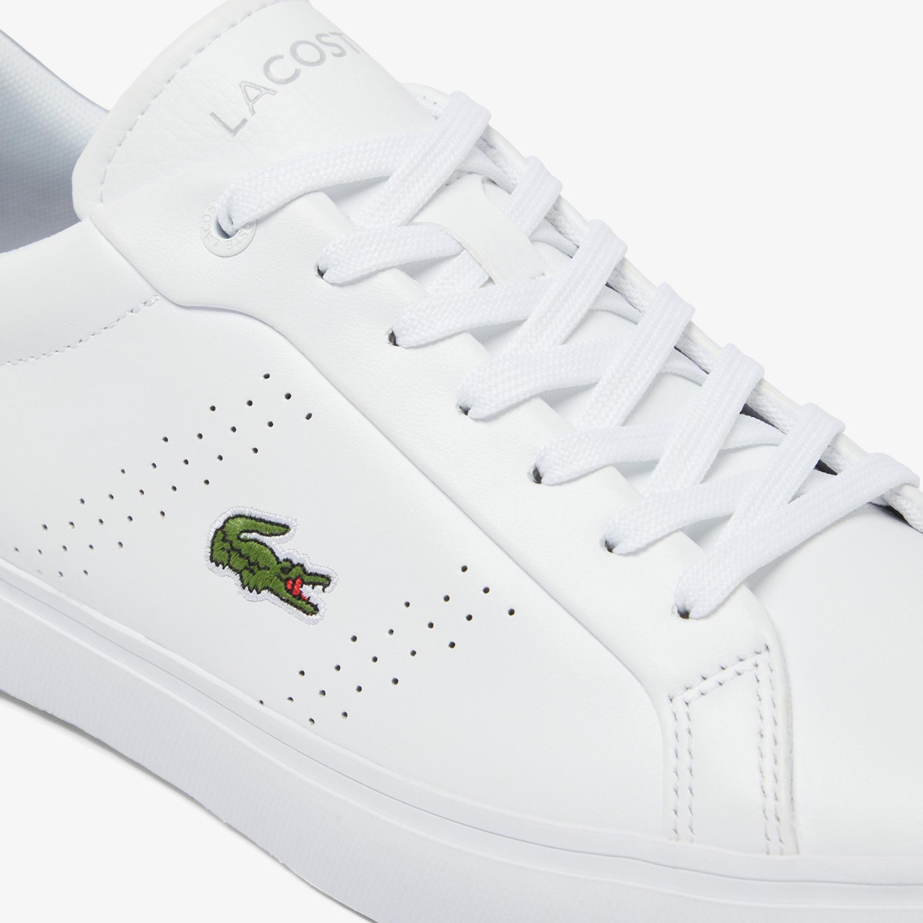 Lacoste Powercourt 2.0 Leather Erkek Beyaz Sneaker