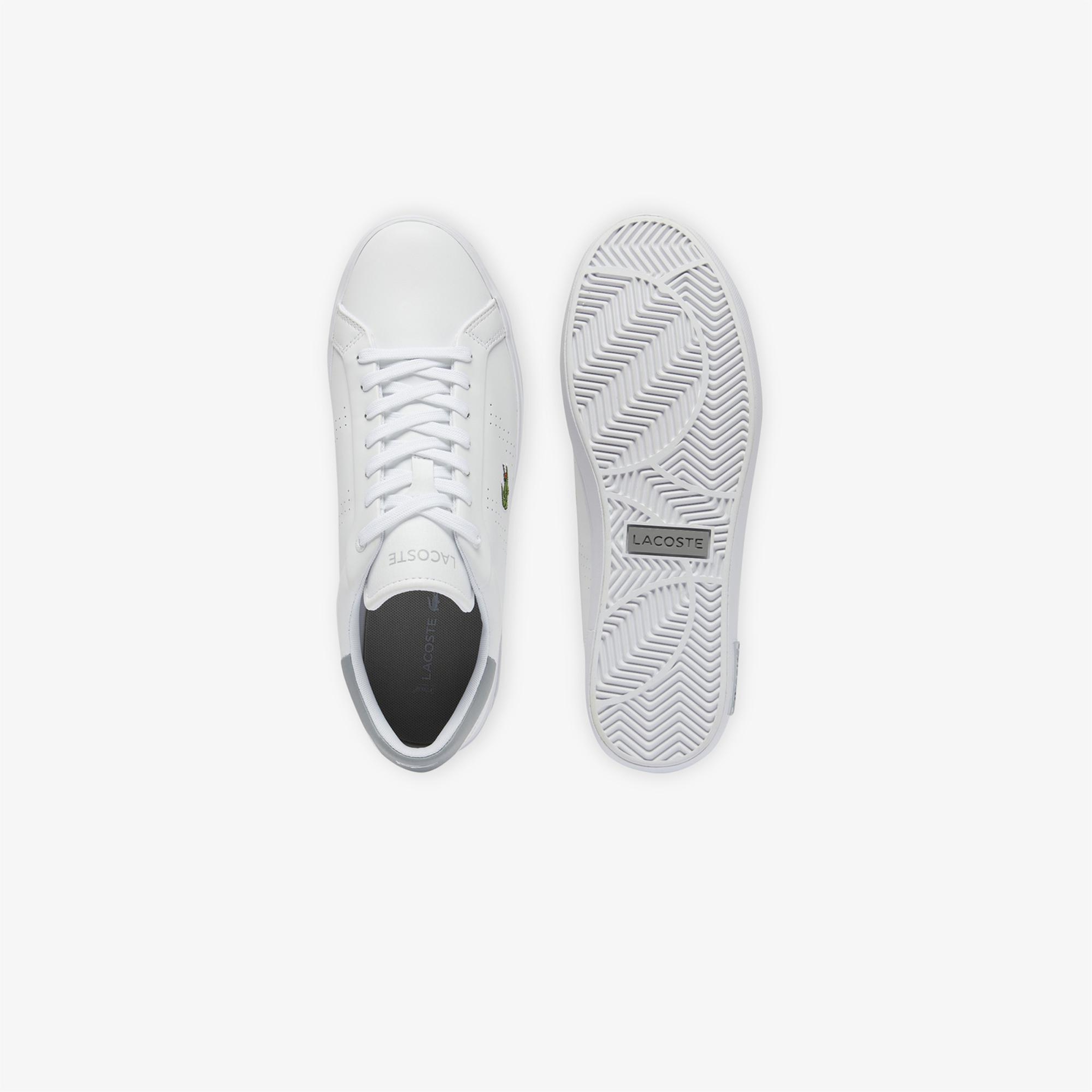 Lacoste Powercourt 2.0 Leather Erkek Beyaz Sneaker