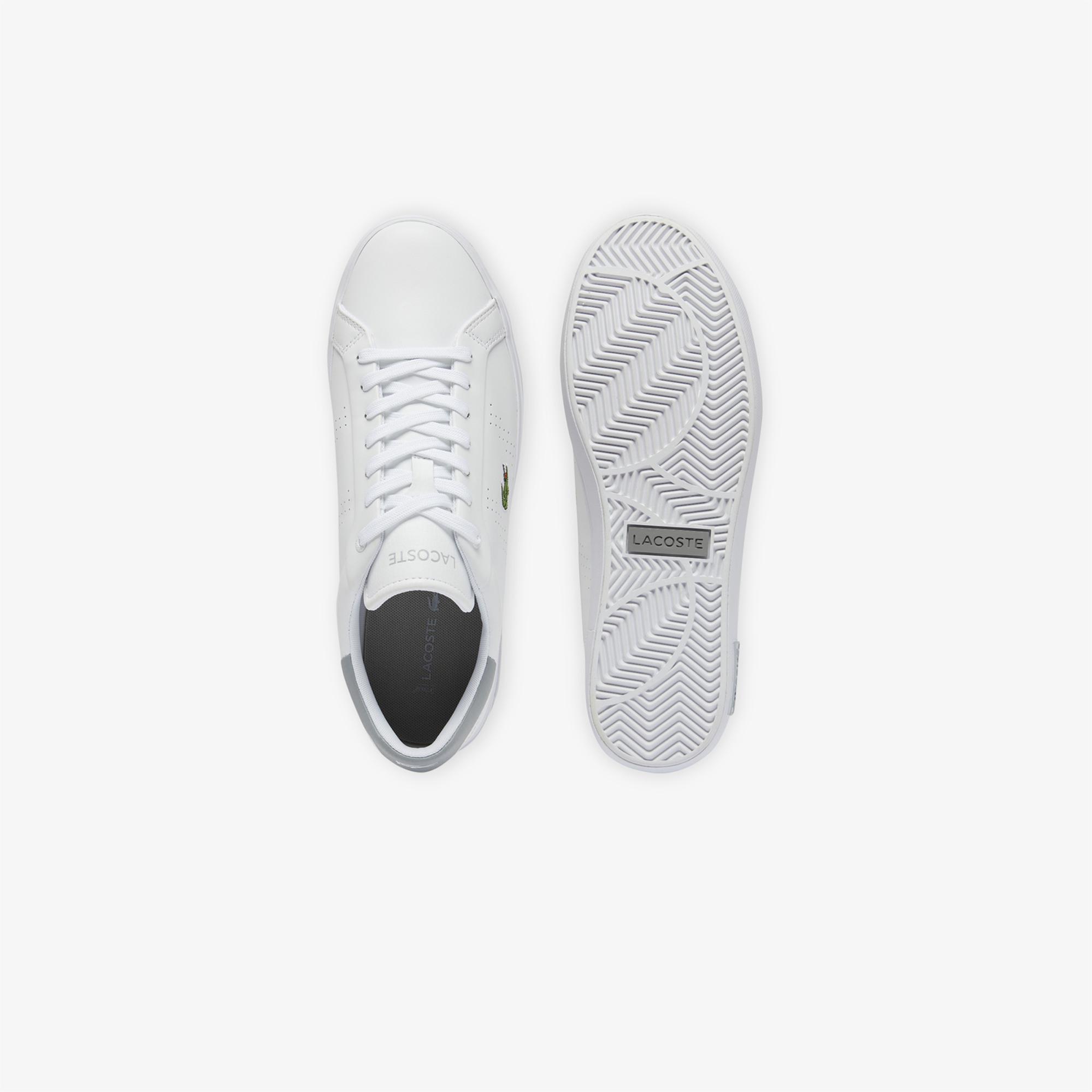 Lacoste Powercourt 2.0 Leather Erkek Beyaz Sneaker