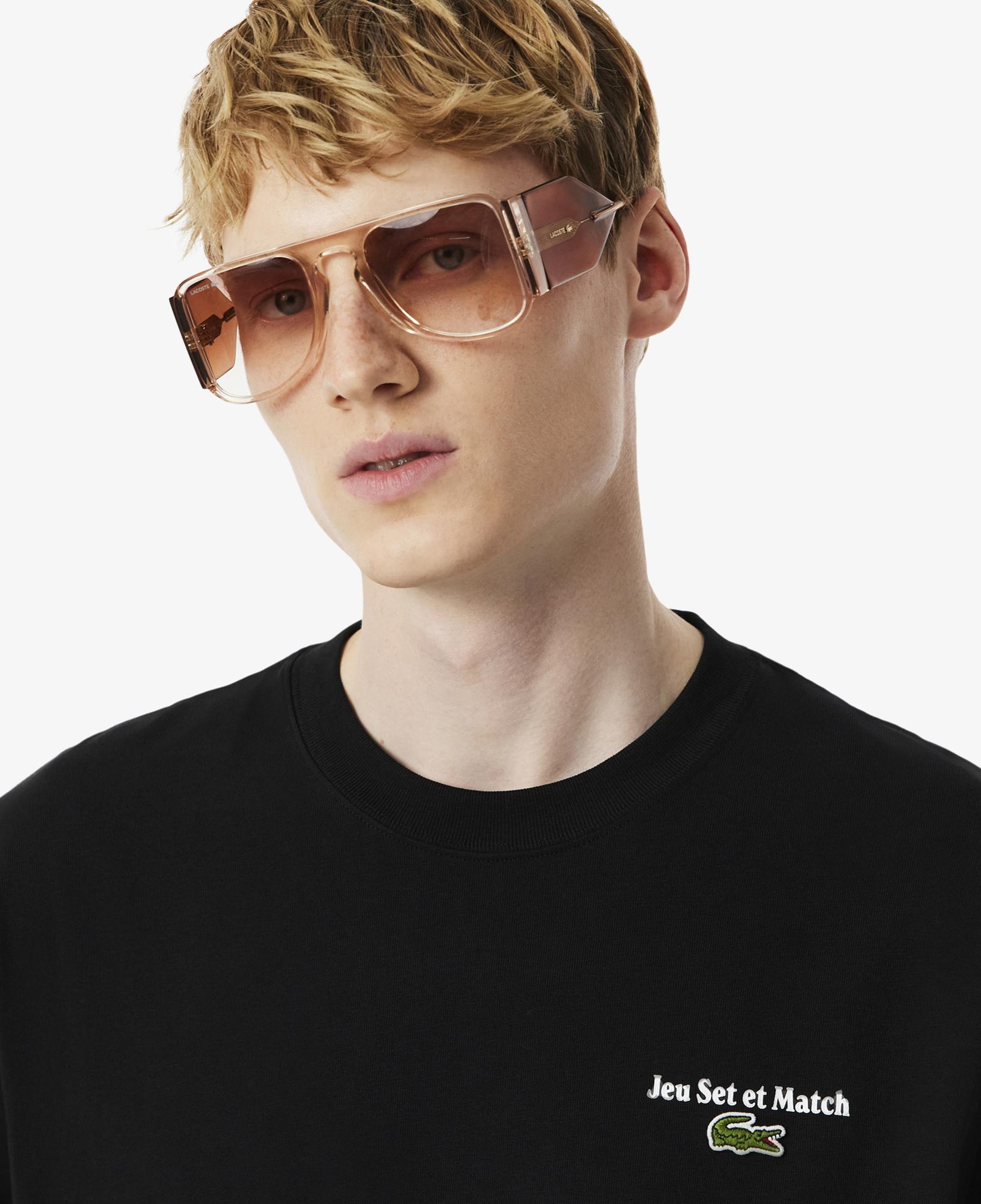 Lacoste Heavy Fit Printed Erkek Siyah T-Shirt