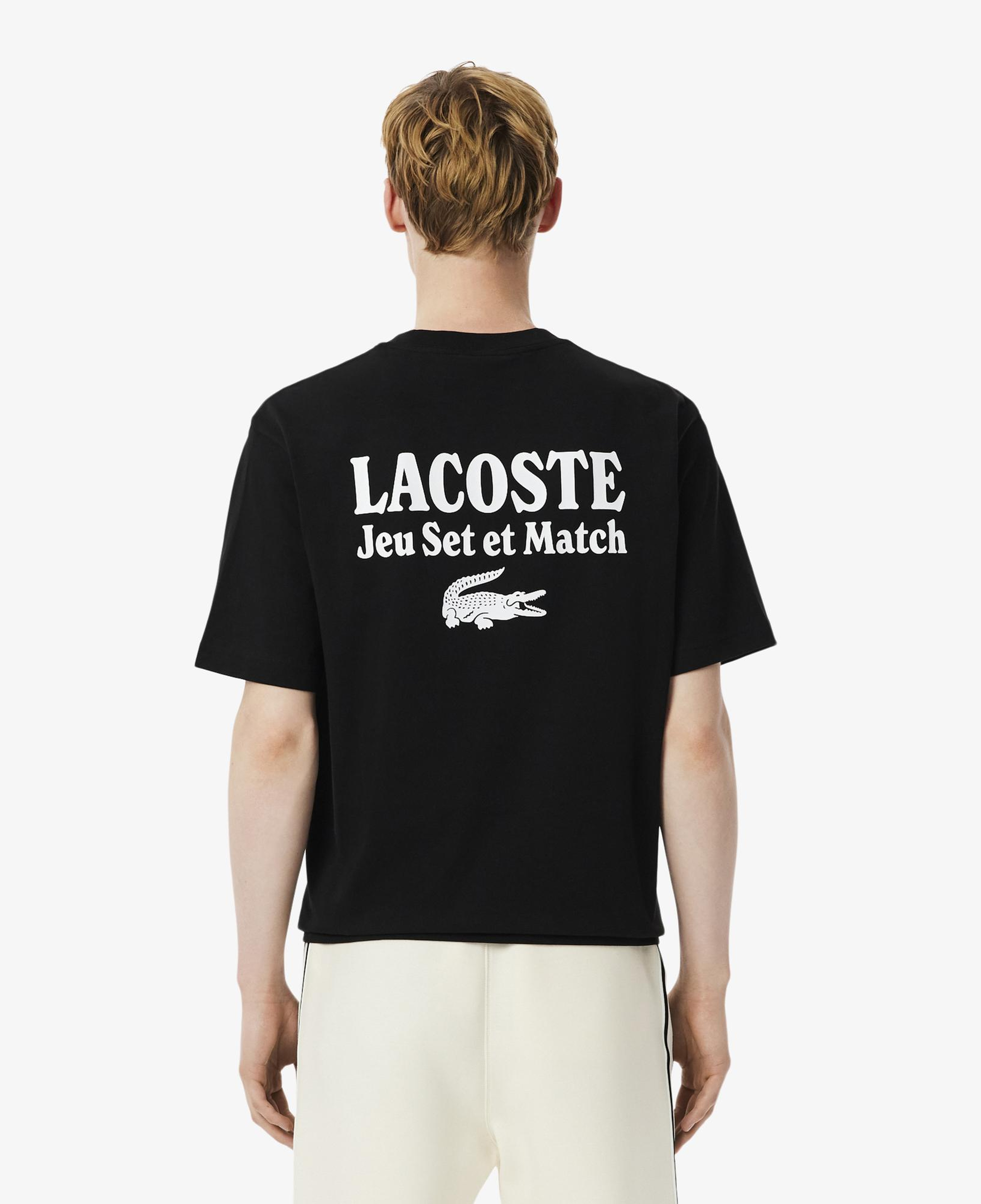 Lacoste Heavy Fit Printed Erkek Siyah T-Shirt