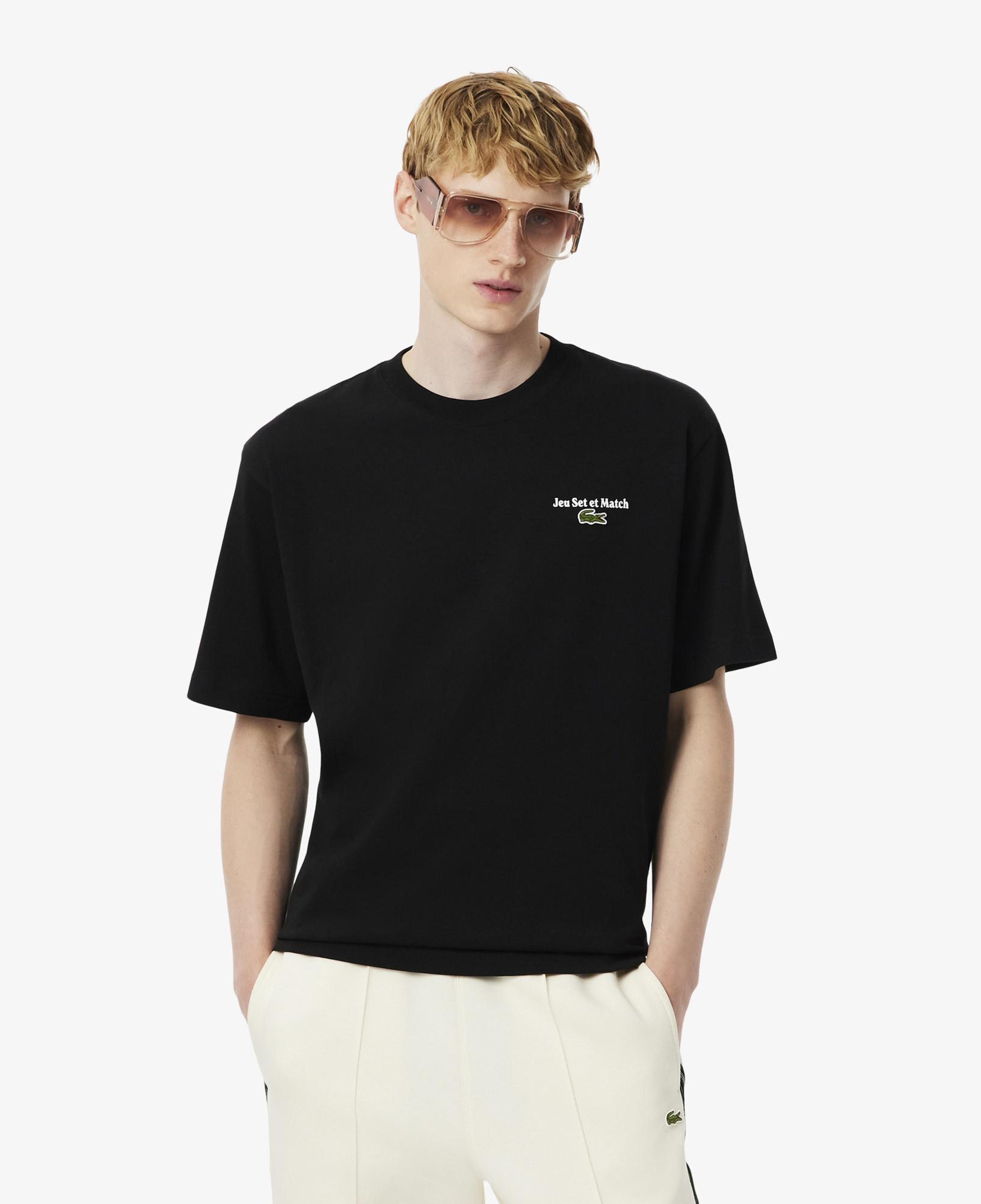 Lacoste Heavy Fit Printed Erkek Siyah T-Shirt
