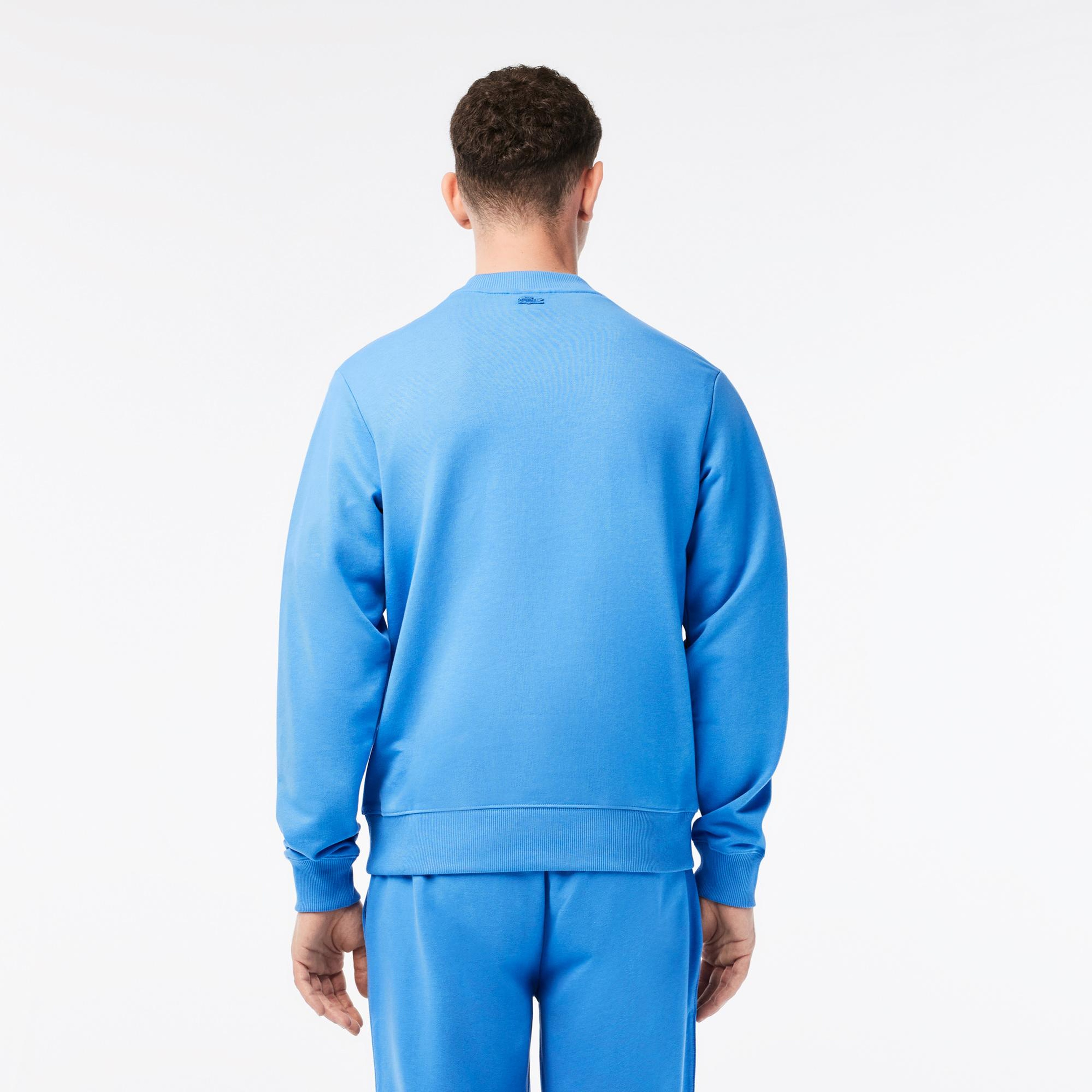 Netflix Erkek Regular Fit Bisiklet Yaka Baskılı Mavi Sweatshirt