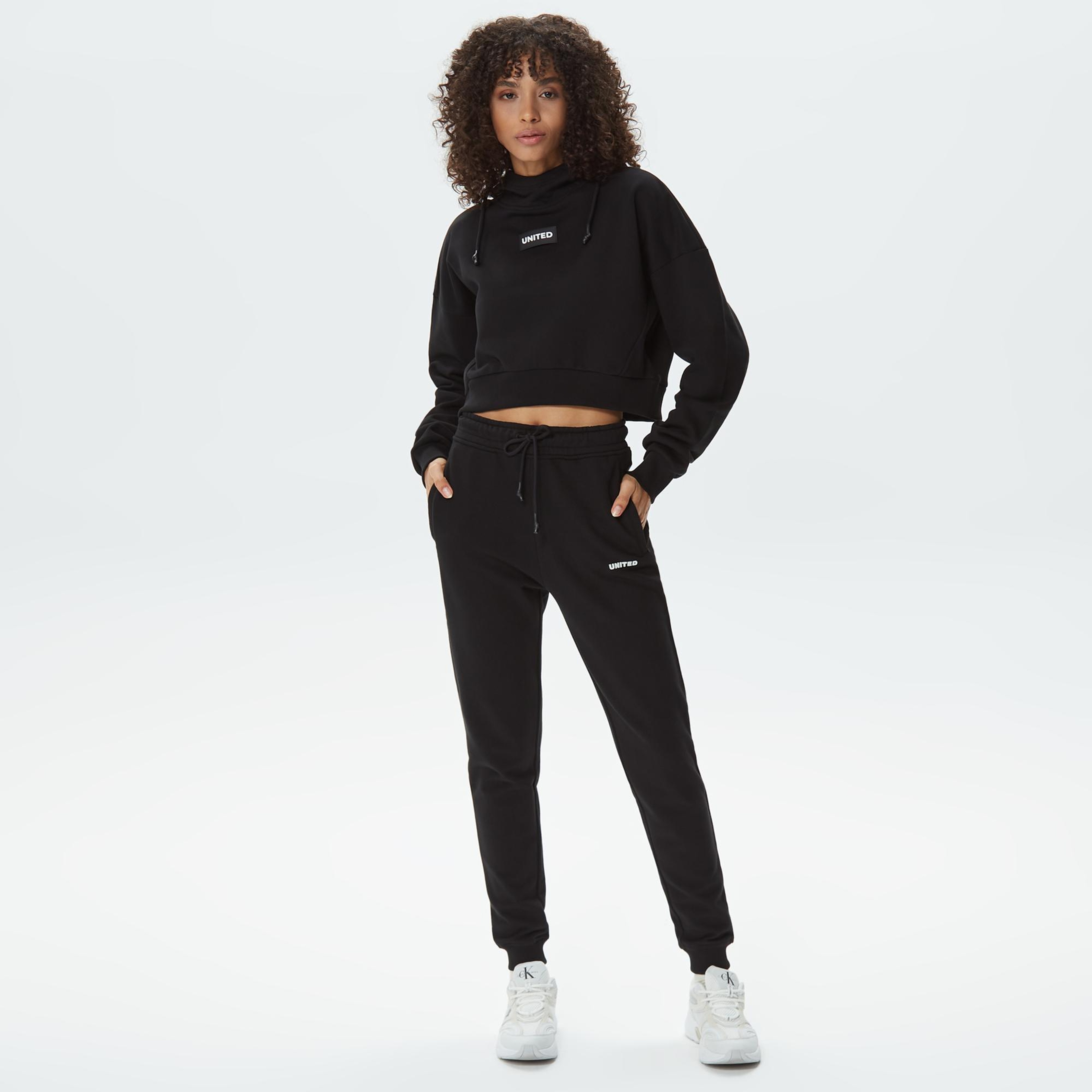 UNITED4 Kadın Siyah Sweatshirt