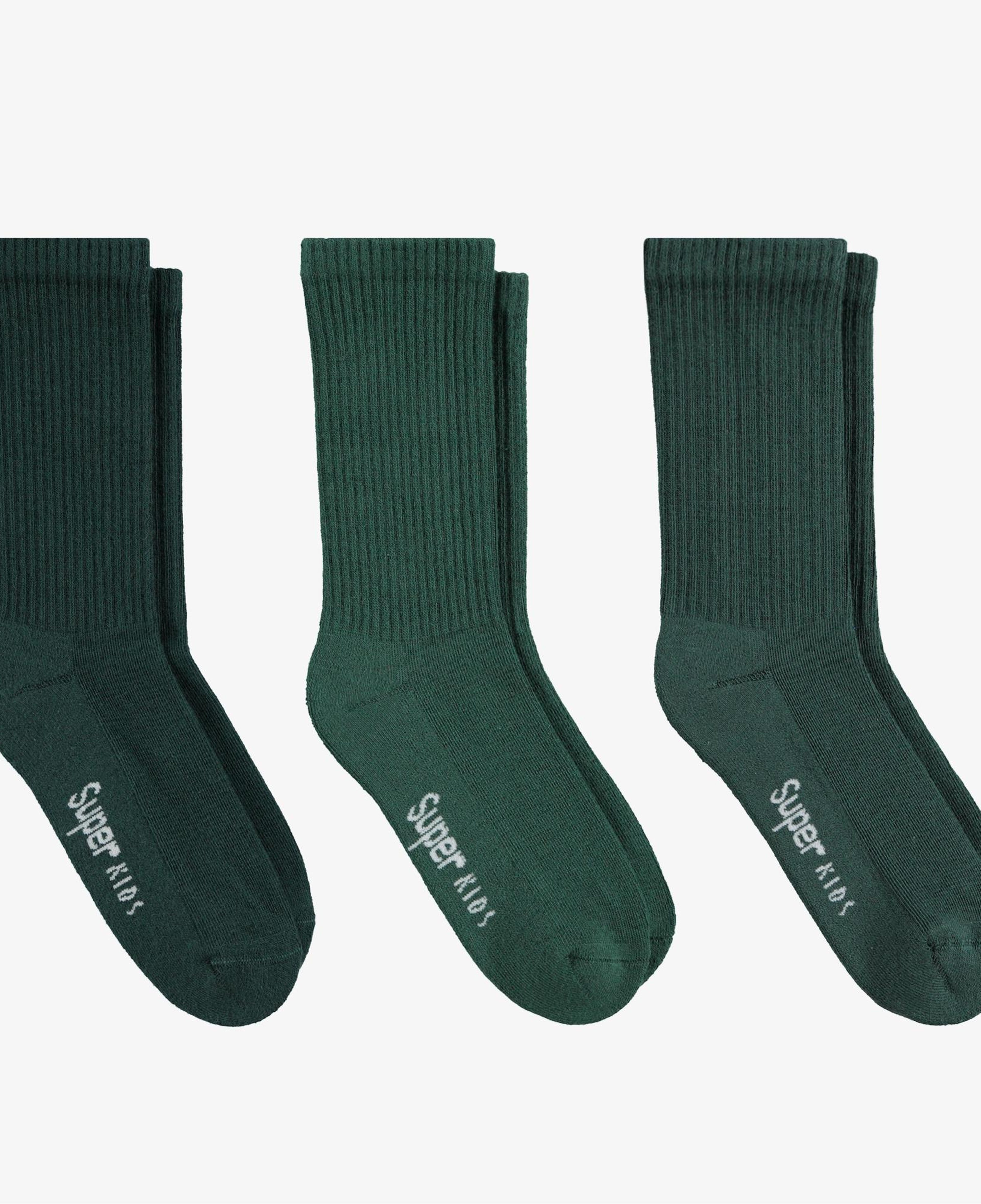 UNITED4 Long-Medium Çocuk Yeşil 3'lü Çorap