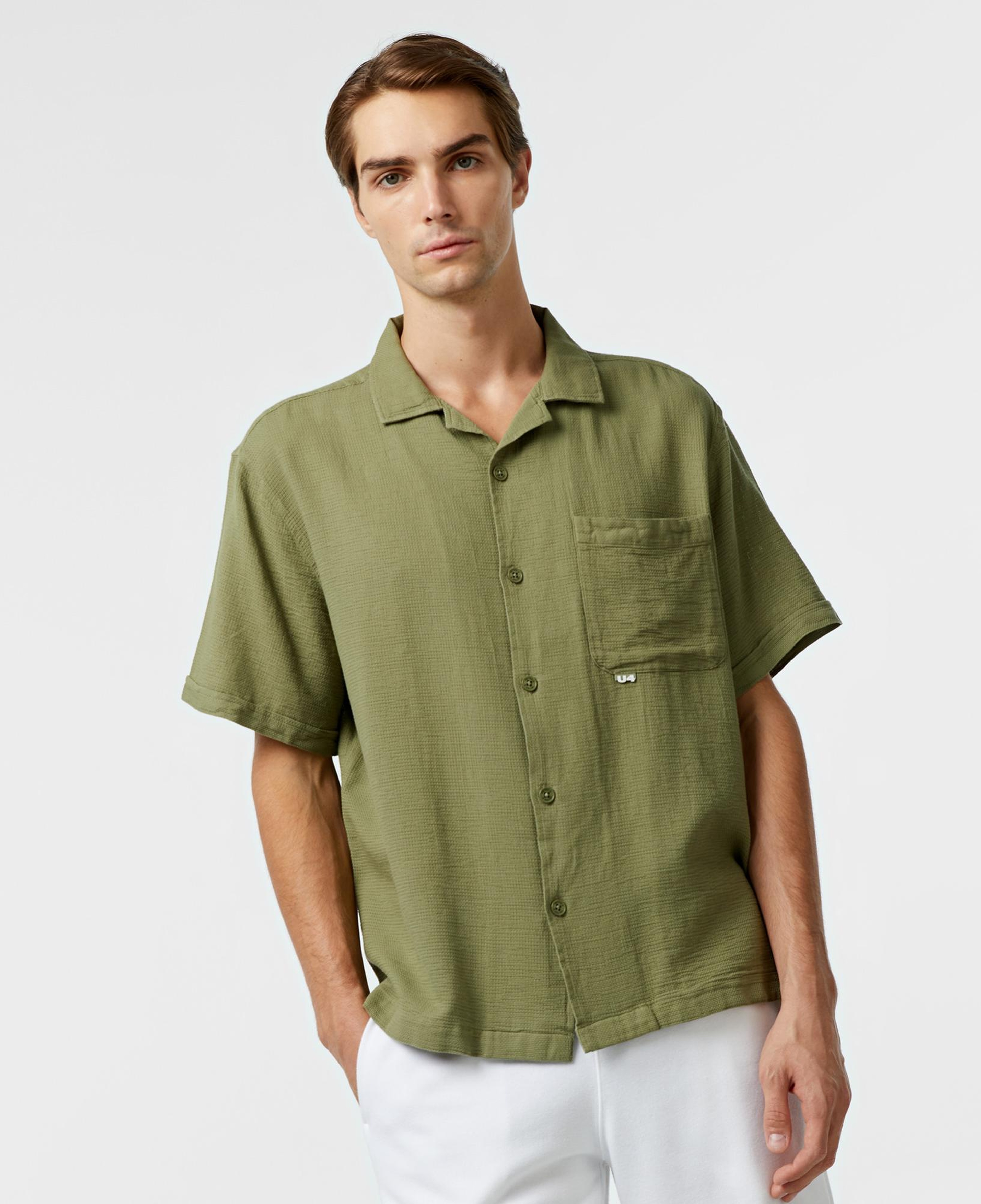 UNITED4 Classic Erkek Haki Gömlek