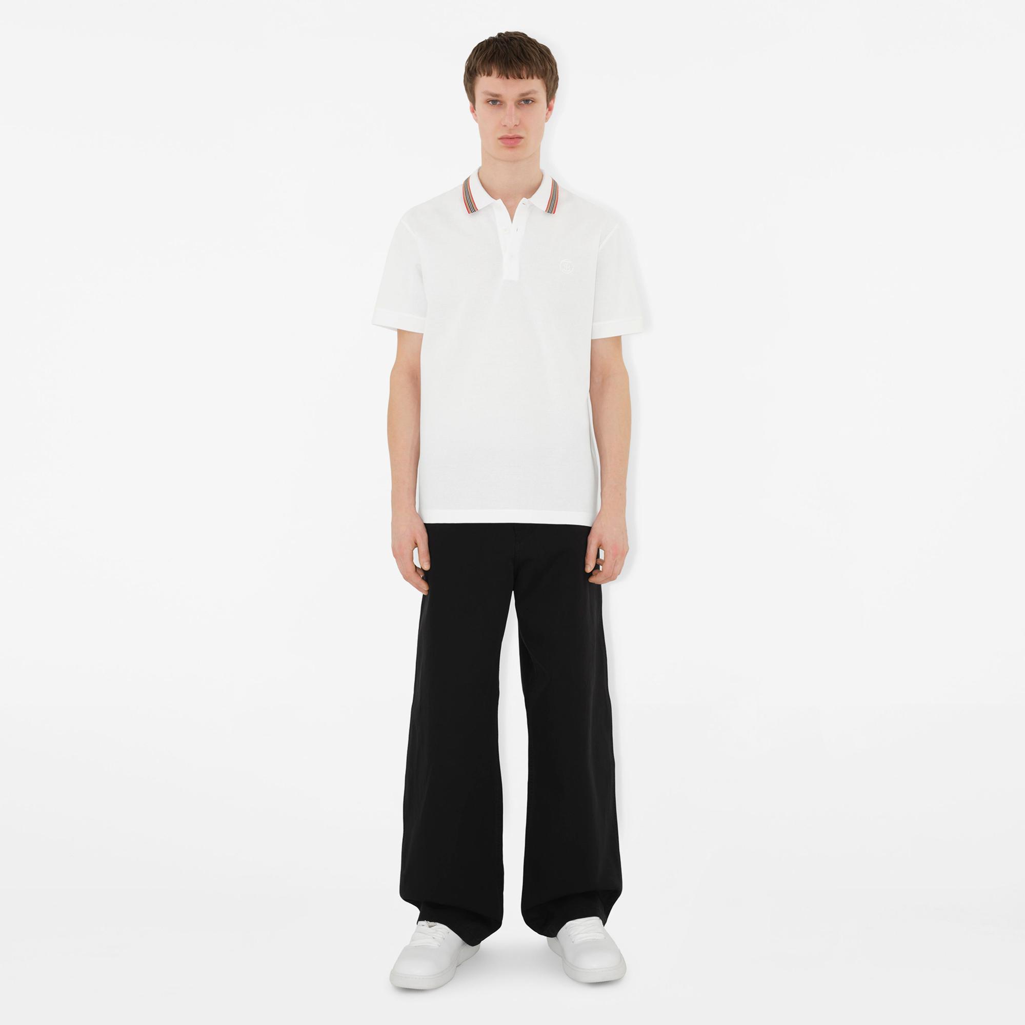 Burberry Erkek Beyaz Polo