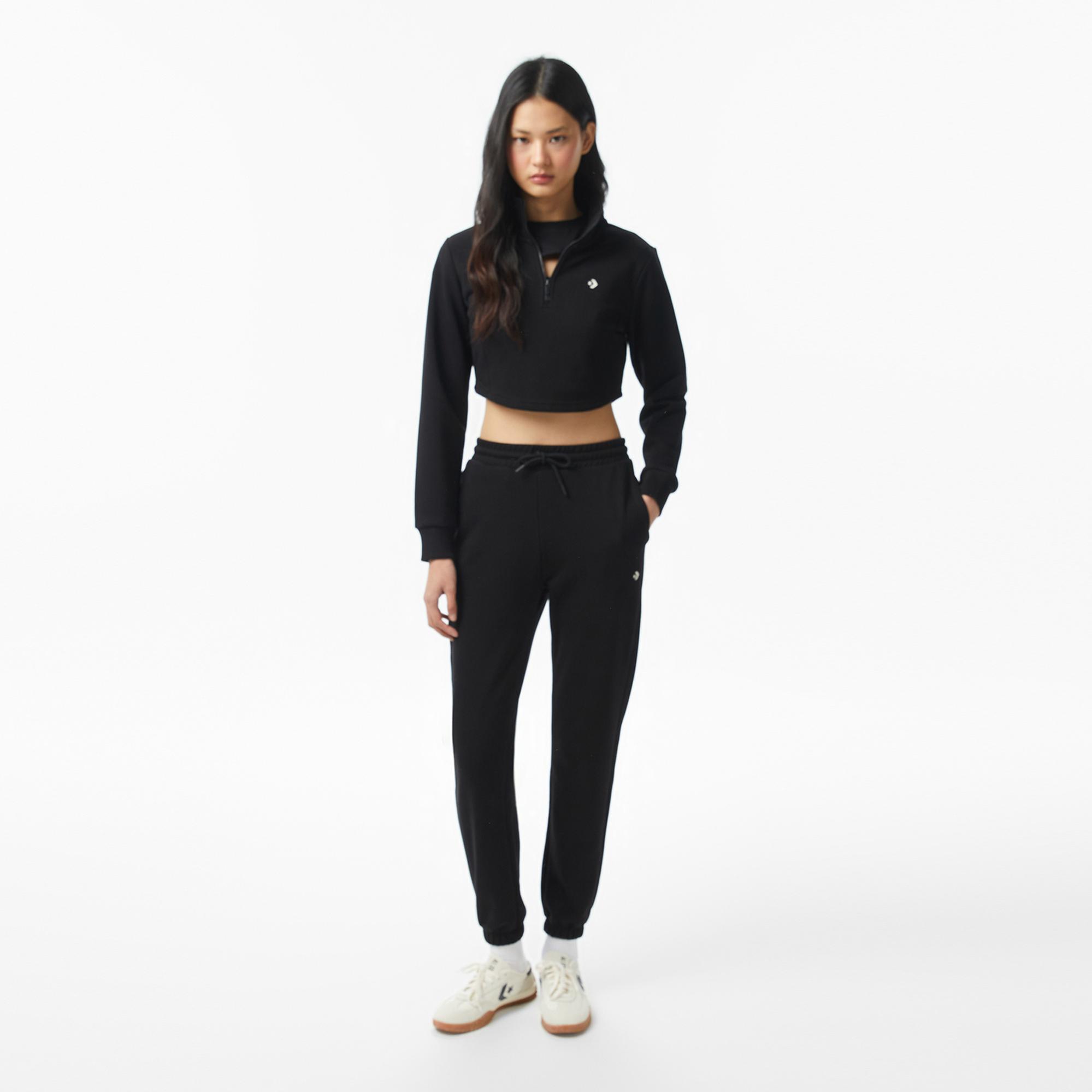 Converse Kadın Siyah Sweatshirt