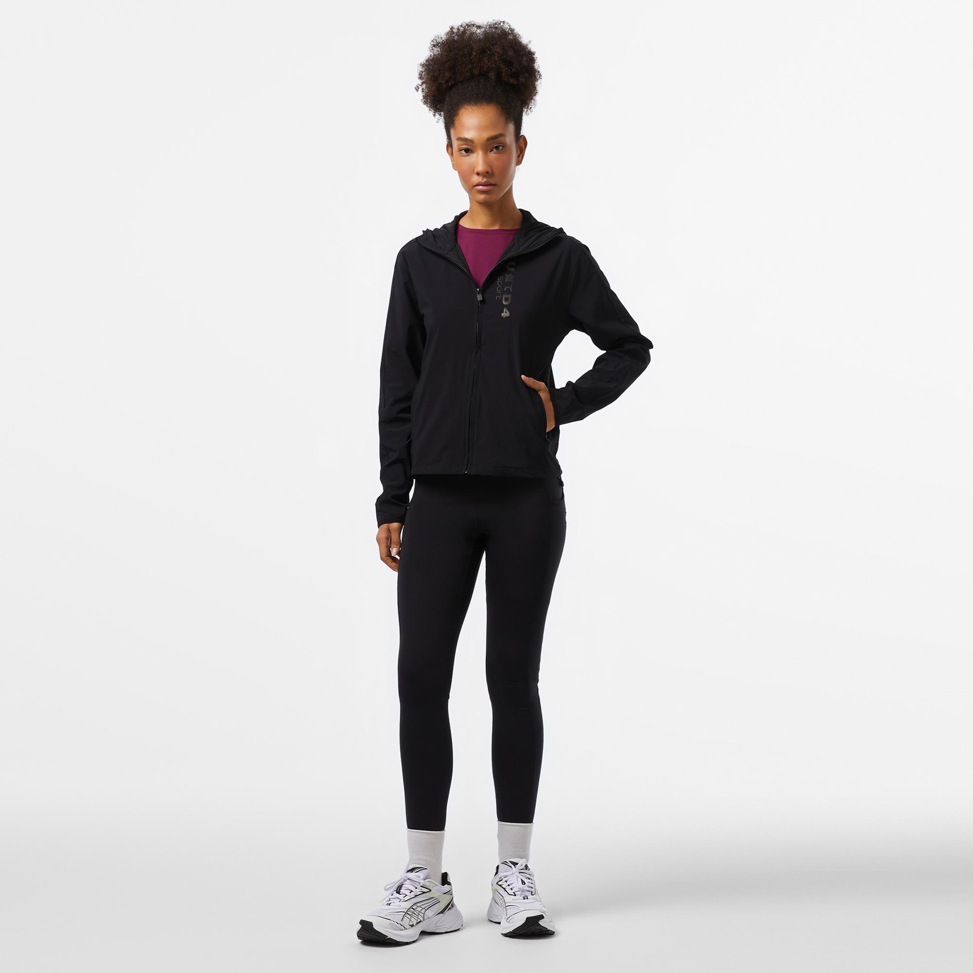 UNITED4 Sport Kadın Siyah Eşofman Üstü